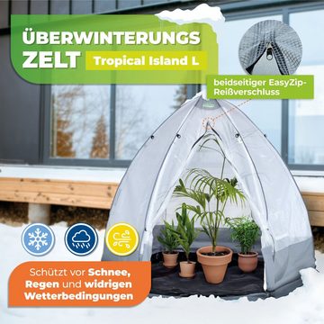 Bio Green Gewächshaus Überwinterungszelt "Tropical Island L" für Pflanzen Ø 240 x H 200 cm