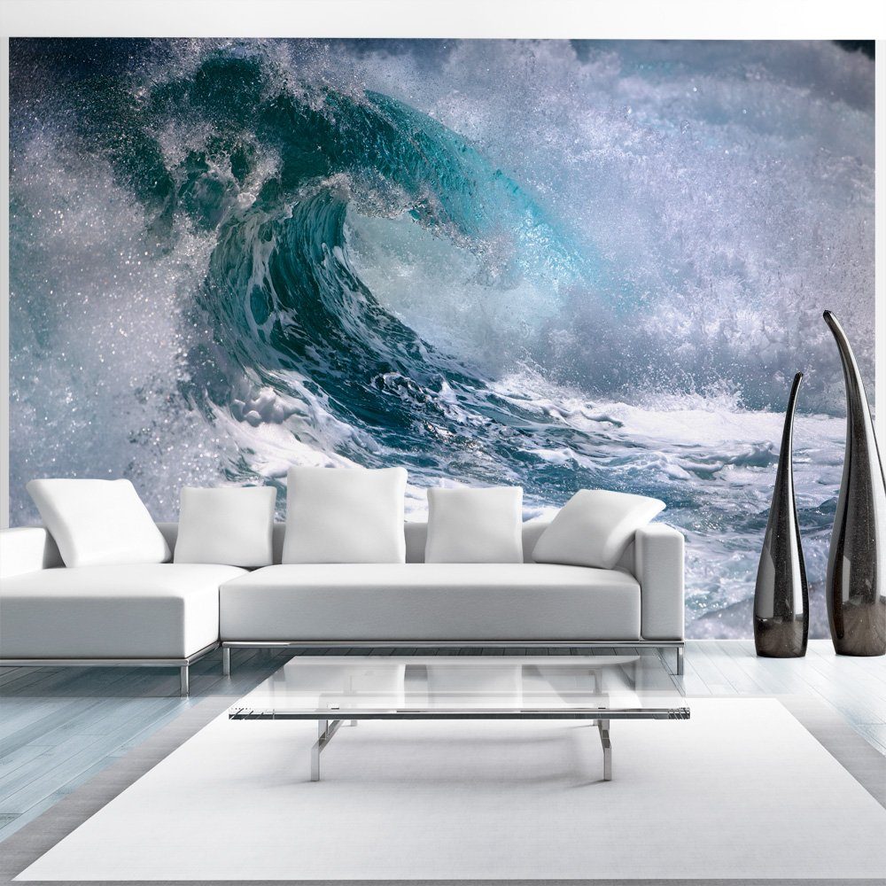 KUNSTLOFT Vliestapete Ocean wave 1x0.7 m, halb-matt, lichtbeständige Design Tapete