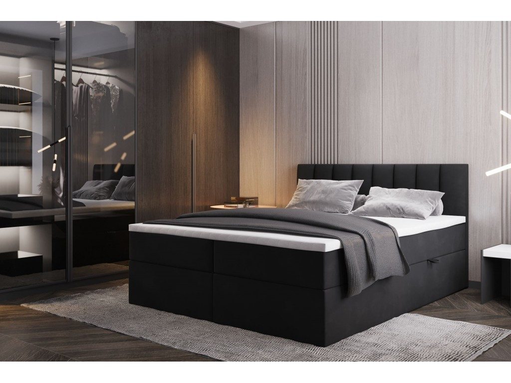 TRADA Boxspringbett PALERMO mit Topper - Bonell Matratze mit Bettkasten - E günstig online kaufen