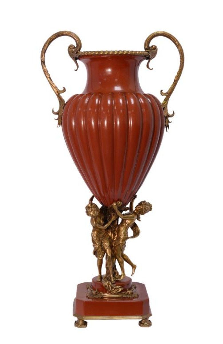 Casa Padrino Dekoobjekt Barock Porzellan Vase mit 2 Griffen - Luxus Kollektion