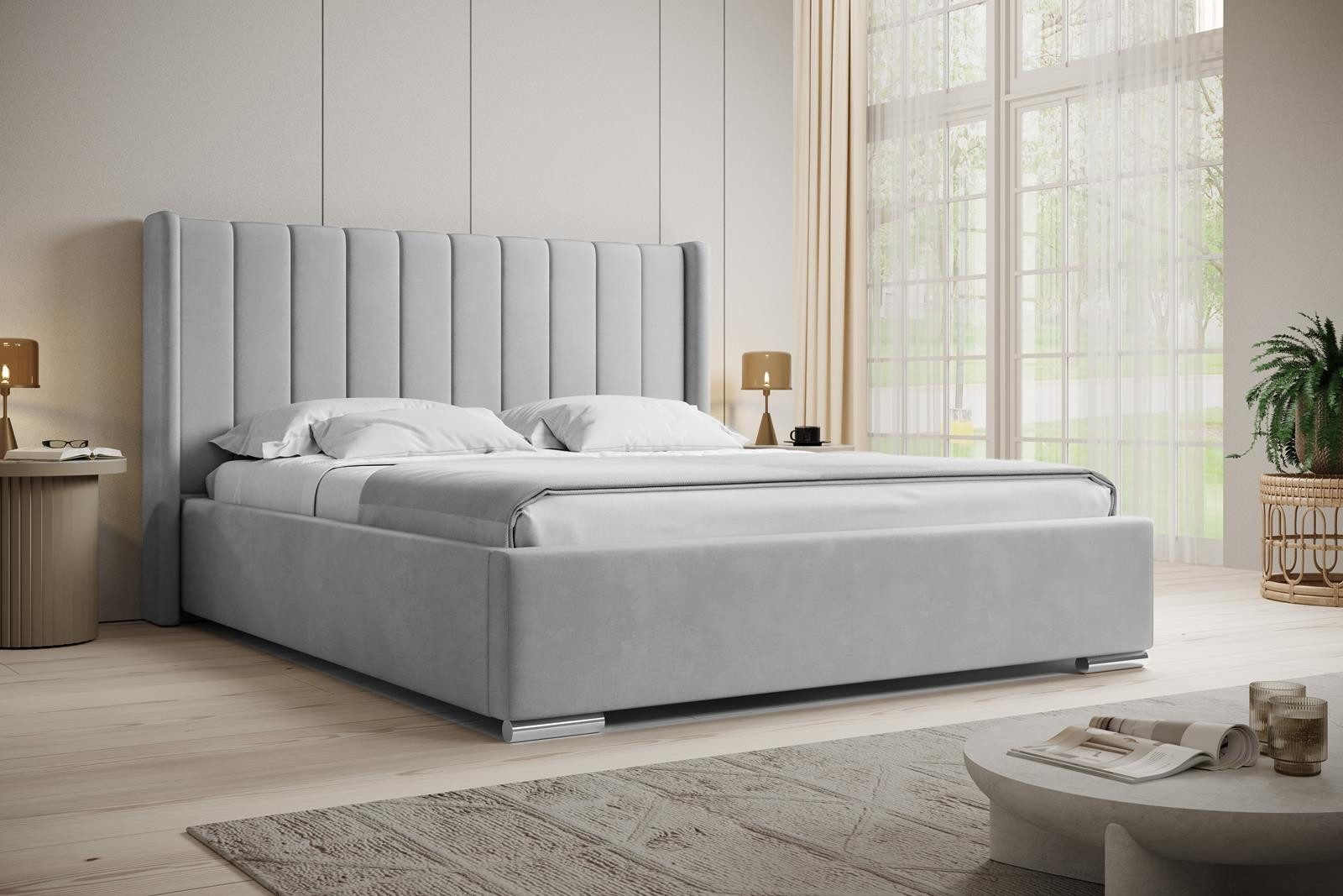 Compleo Polsterbett mit Bettkasten und Lattenrost günstig online kaufen