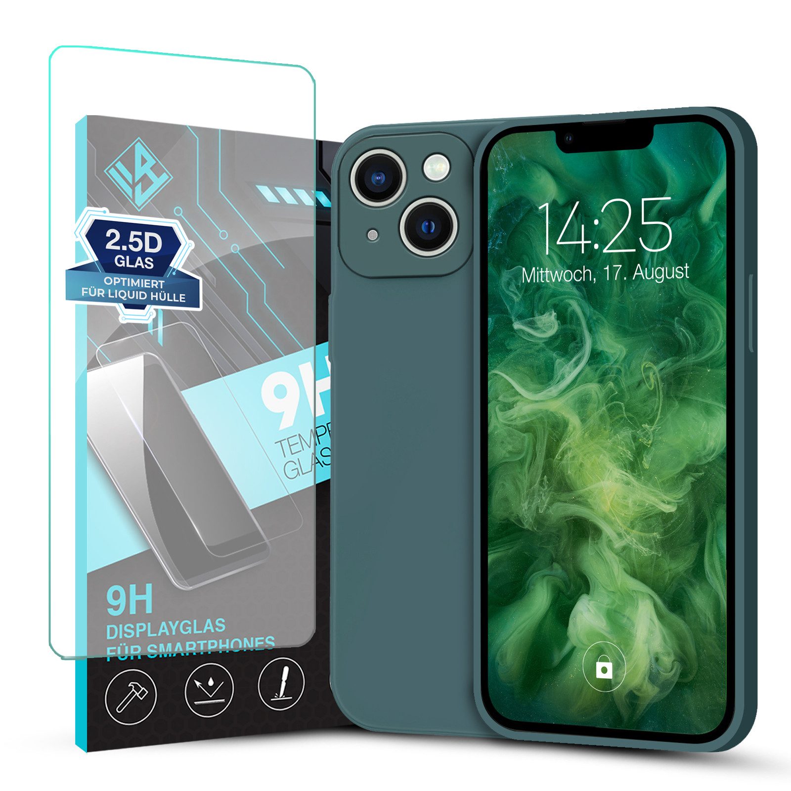Tec-Expert Handyhülle SoftGrip Cover Hülle für Apple iPhone 13, Handy Case Bumper integrierter Kameraschutz flexibel