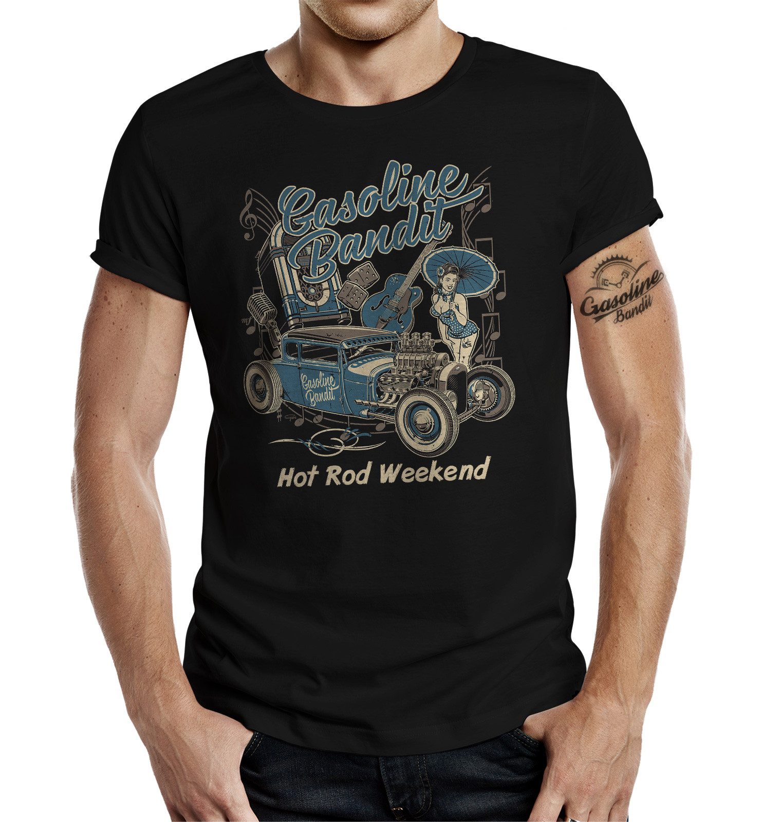 T-Shirt Design Rockabilly Racer Hot Rod: Hot Rod Weekend