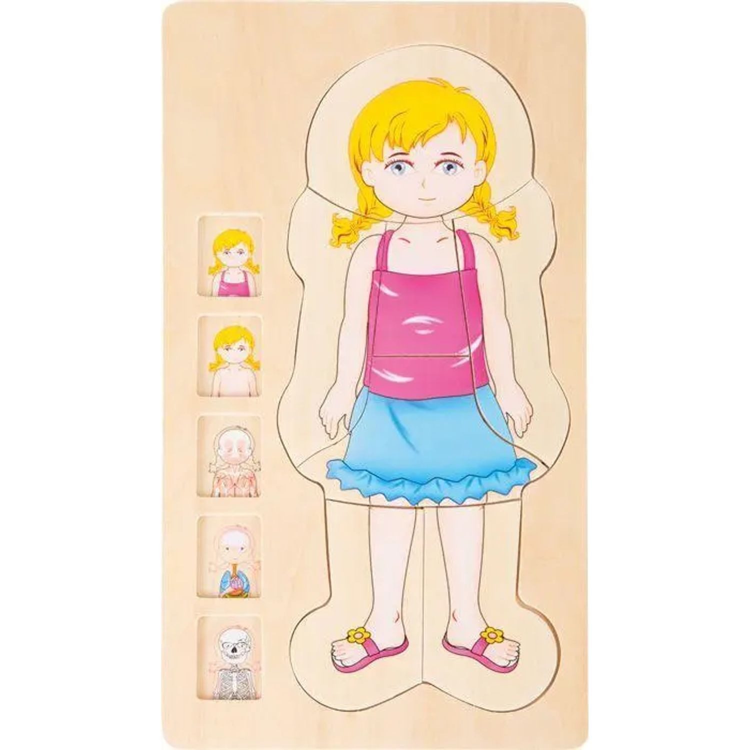Small Foot Puzzle Schichtenpuzzle Anatomie Mädchen, Puzzleteile