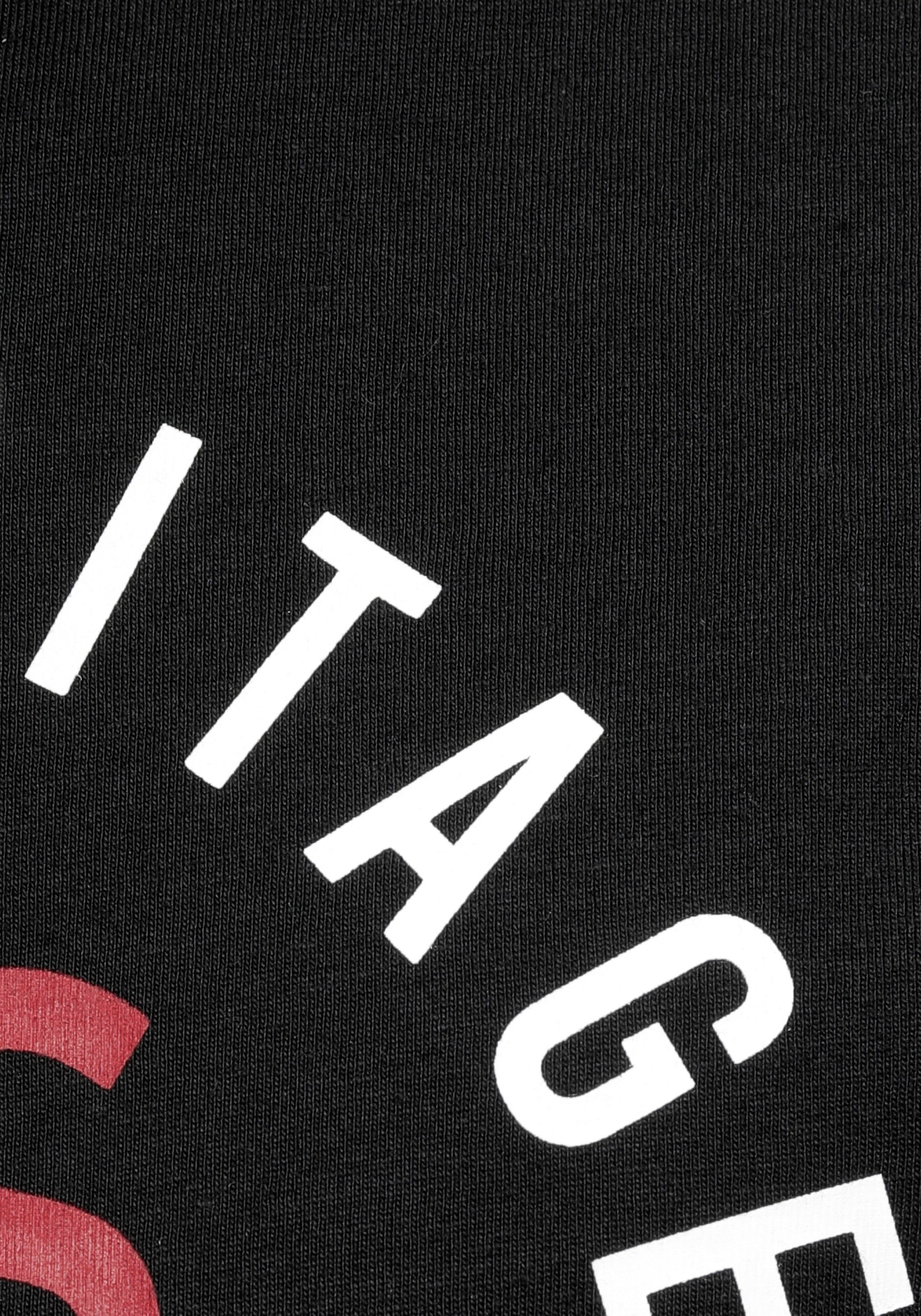 H.I.S Rundhalsshirt Kurzarm, schmale Passform, mit Print, Rundhals, aus Baumwolle