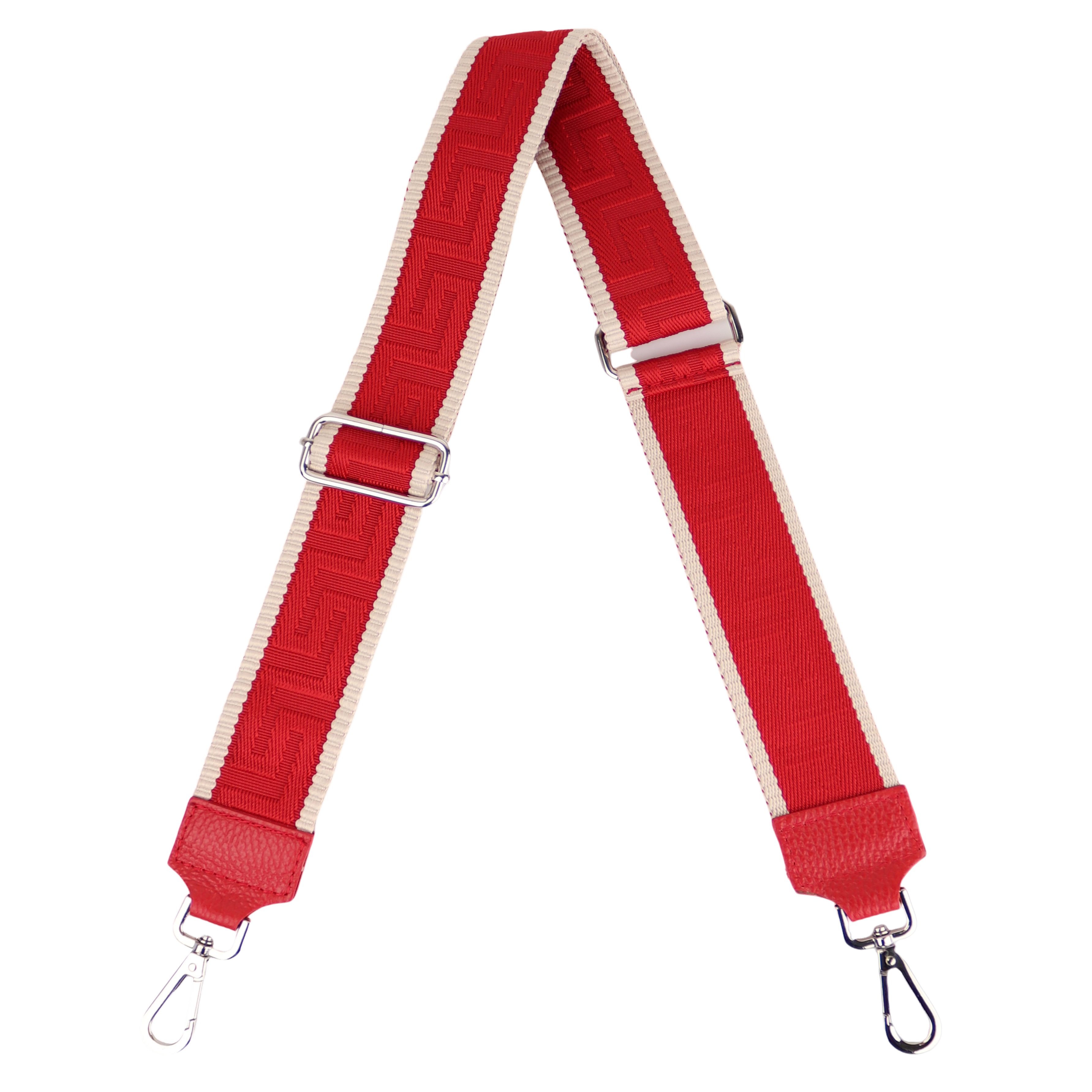 MIRROSI Schulterriemen Made in Italy aus Echtleder Schultergurt für Tasche zum Wechseln (Farben in: Rosa,Rot,Babyrosa,Orange,Flieder,Weiß, 1x Taschengurt) 5cm Breit Bohemian Style