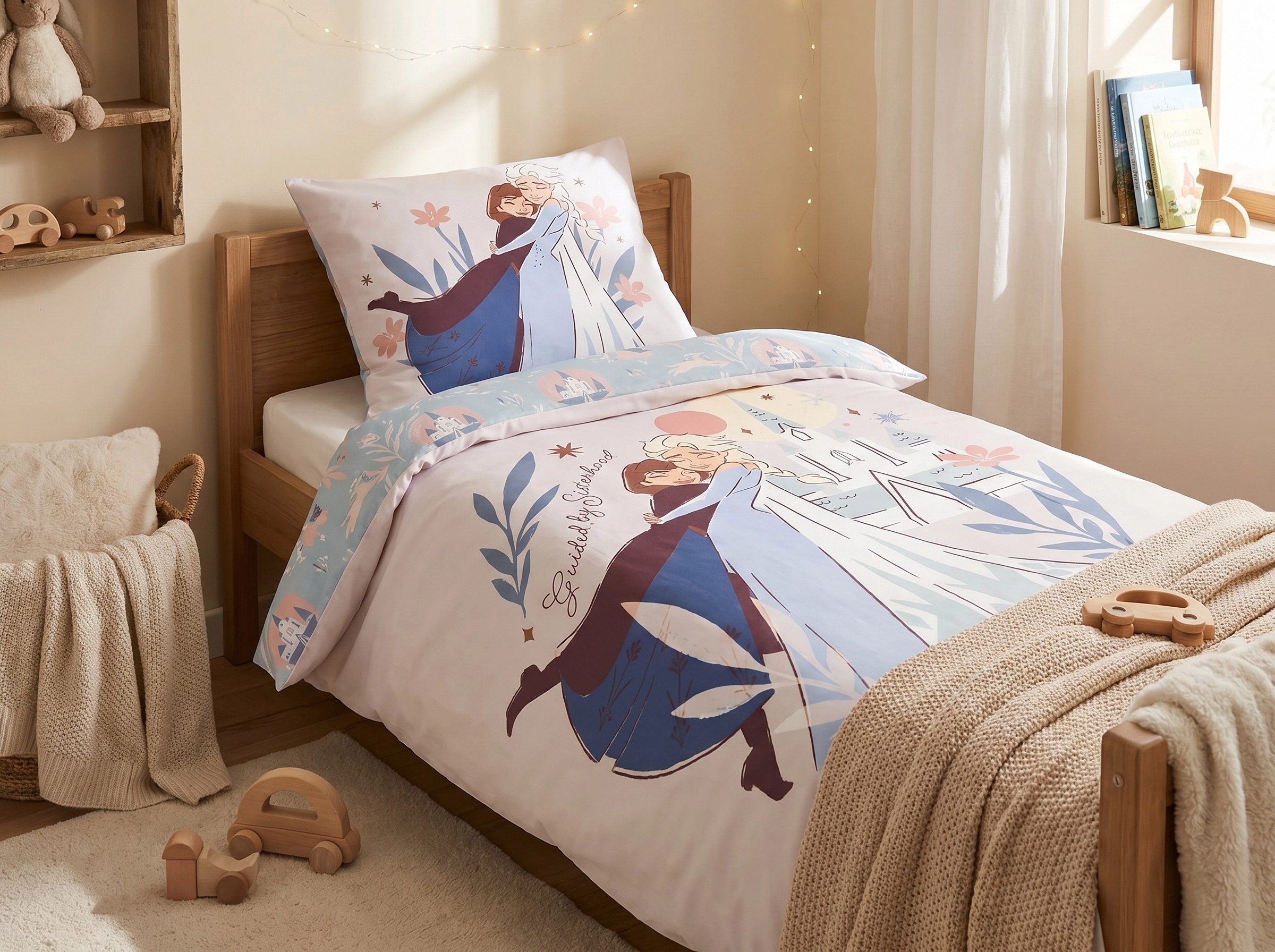 Disney Bettwäsche Disney Die Eiskönigin Bettwäsche Kinderbettwäsche 135/140x200 65x65, Baumwolle, 2 teilig, 100% Baumwolle – Bild 4 von 5