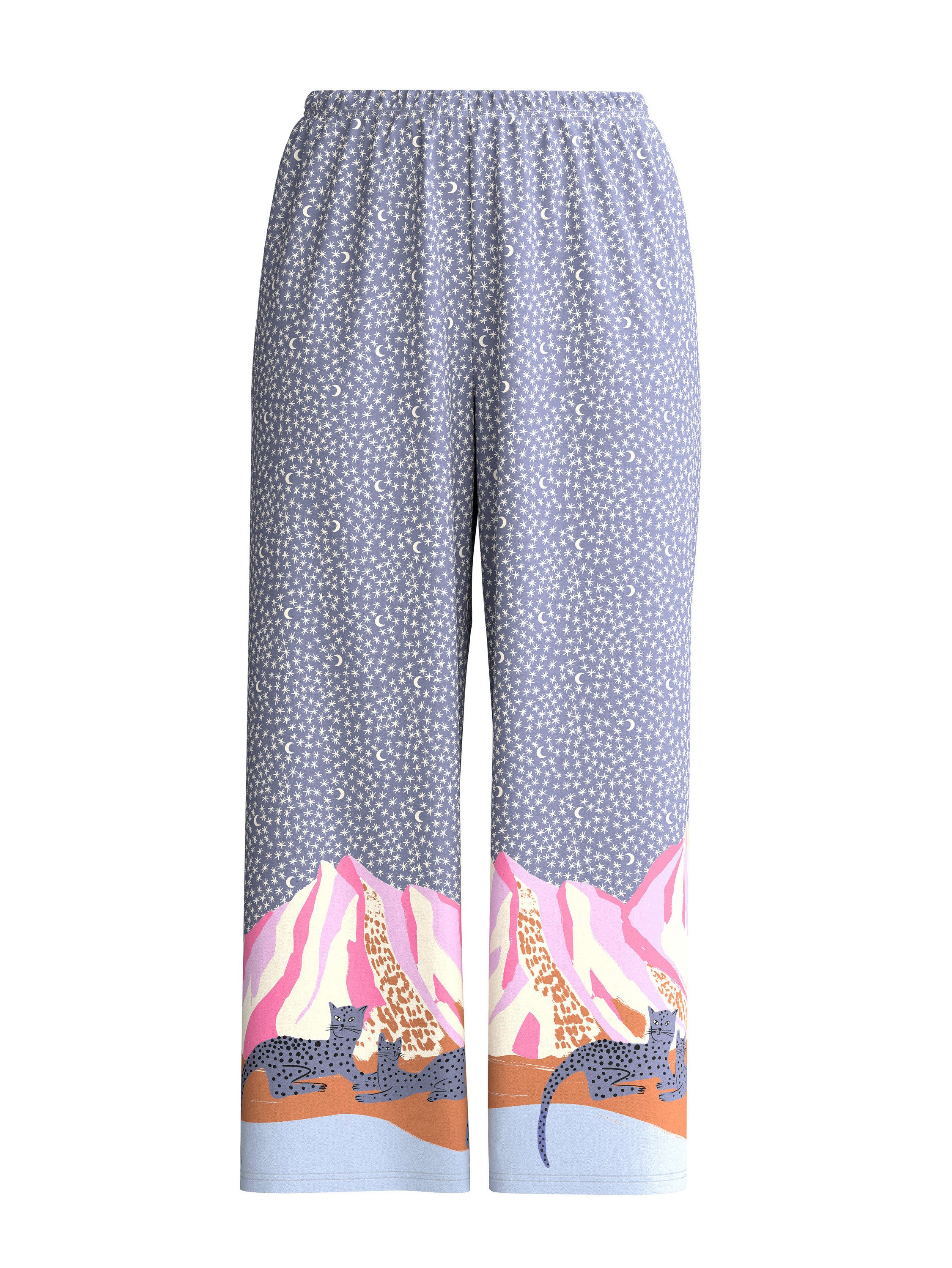 CALIDA Pyjamahose Sleep Over M&M Damen (1-tlg) seidig weich, temperaturausgleichend