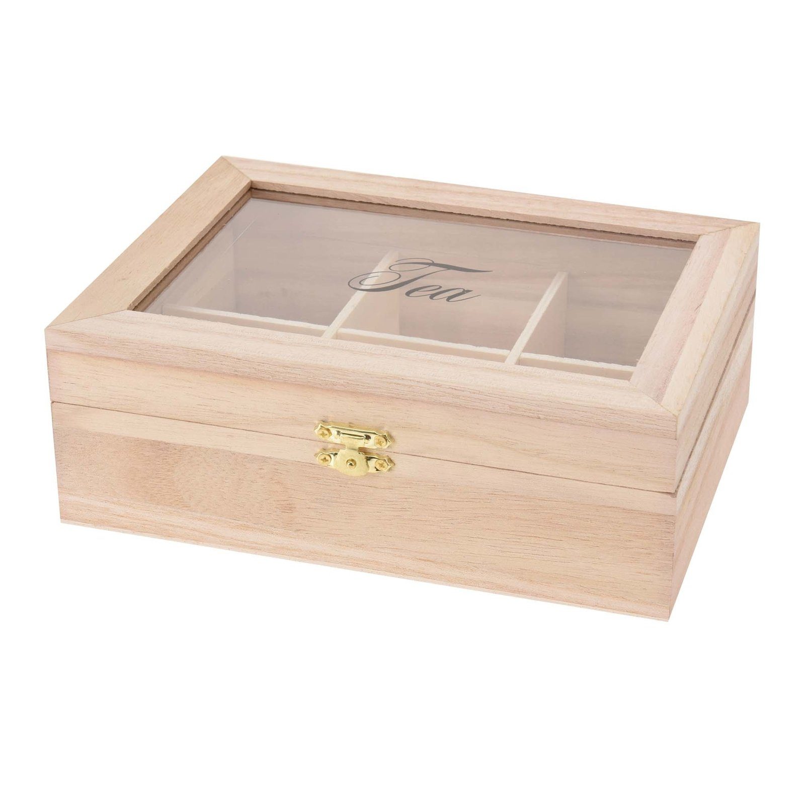 Neuetischkultur Vorratsdose Teebox Teekiste, Holz, (Stück, 1-tlg), Vorratsbox Vorratsdose