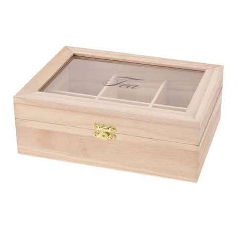 Neuetischkultur Vorratsdose Teebox Teekiste, Holz, (Stück, 1-tlg., 1 Dose), Vorratsbox Vorratsdose