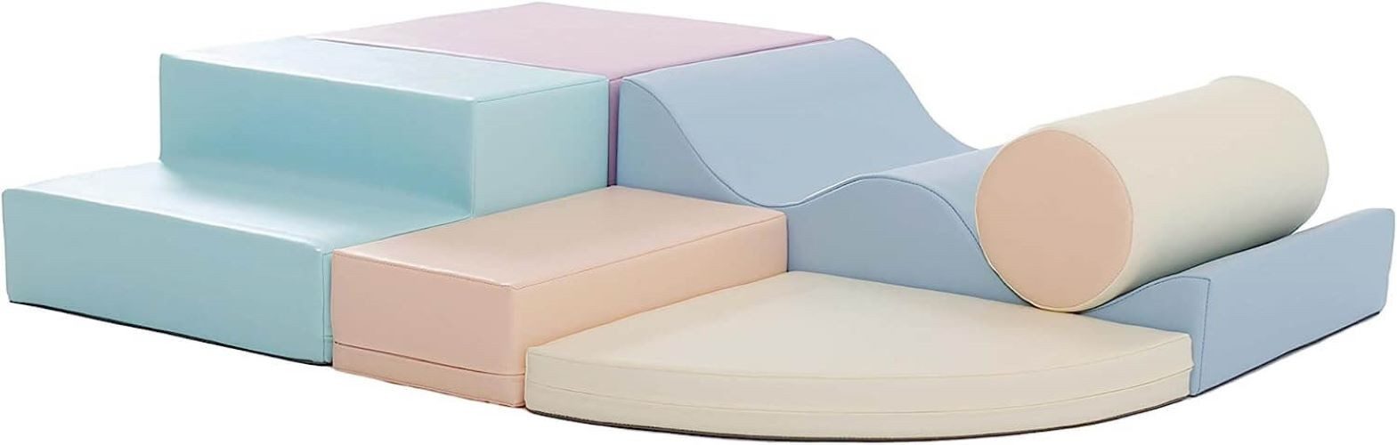IGLUSoftplay IGLU 6 Softbausteine in hellem Pastell Spielbauklötze, (Set)
