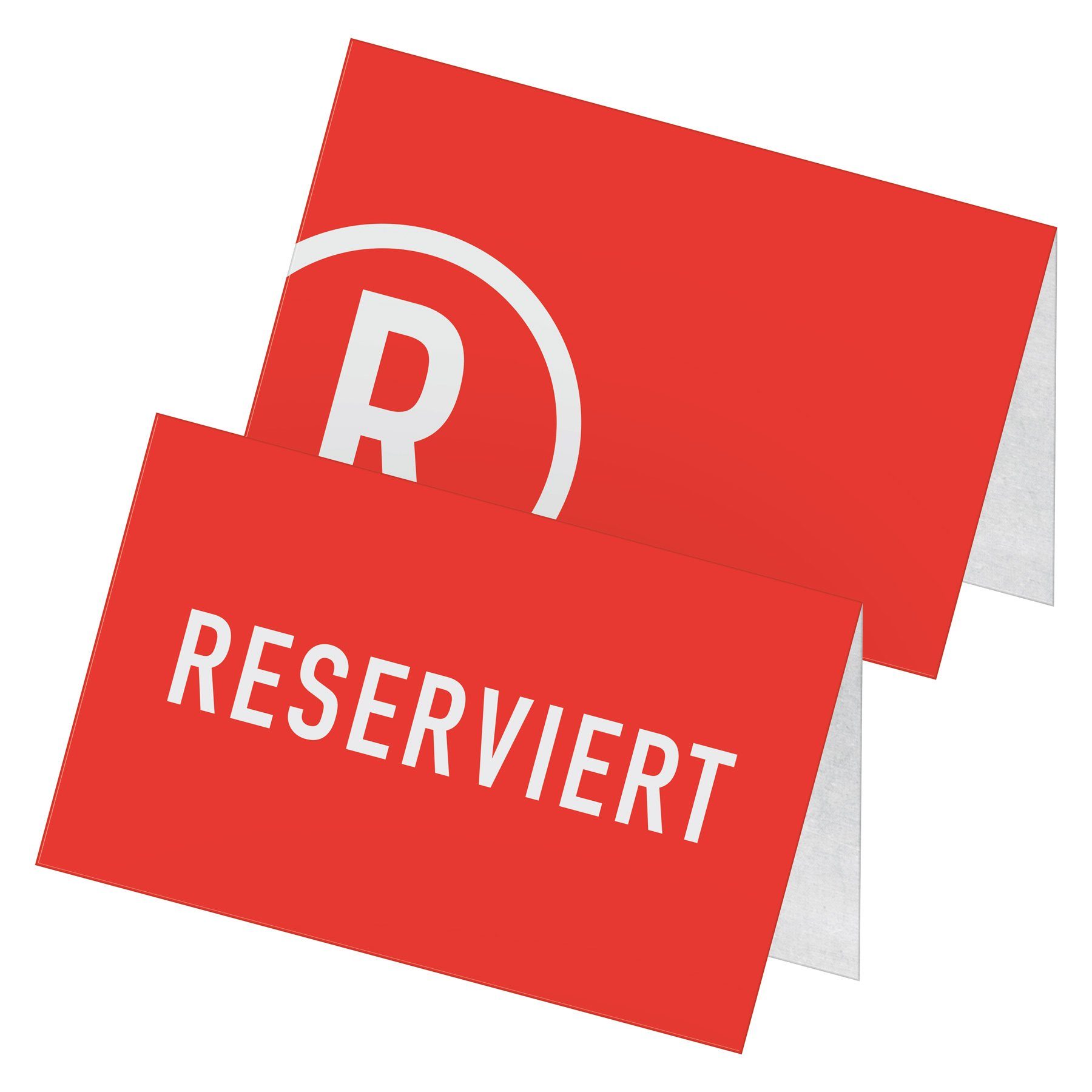 Betonoptik hellgrau 24x "Reserviert" itenga modern Tischkarten itenga rot Papierdekoration