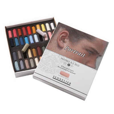 SENNELIER Pastellkreide Soft Pastelle Portrait Set, 40 halbe Pastell-Sticks