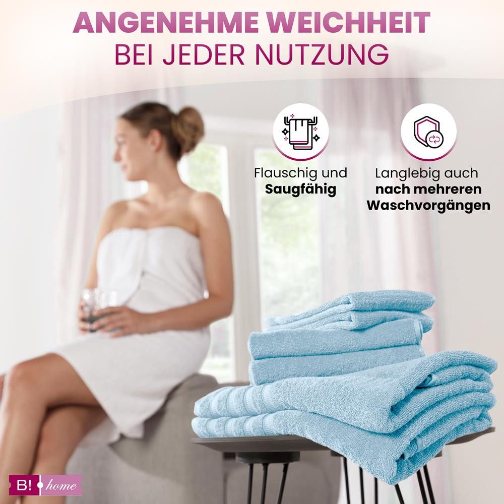 B!HOME Handtücher Set Saunatücher, Duschtücher, Gästehandtücher günstig online kaufen