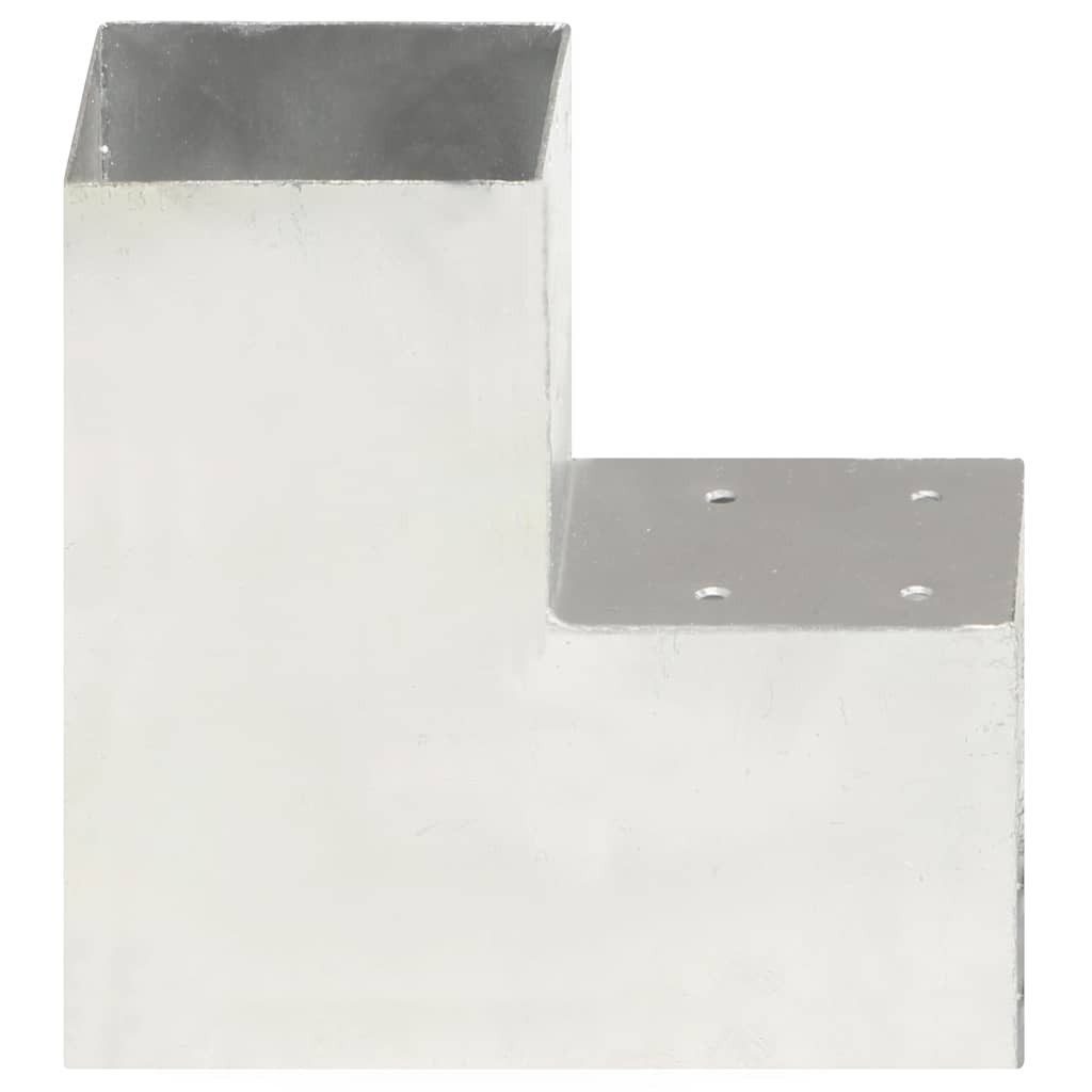 vidaXL L-Pfostenträger, Pfostenverbinder L-Form Verzinktes Metall 101 x 101 mm
