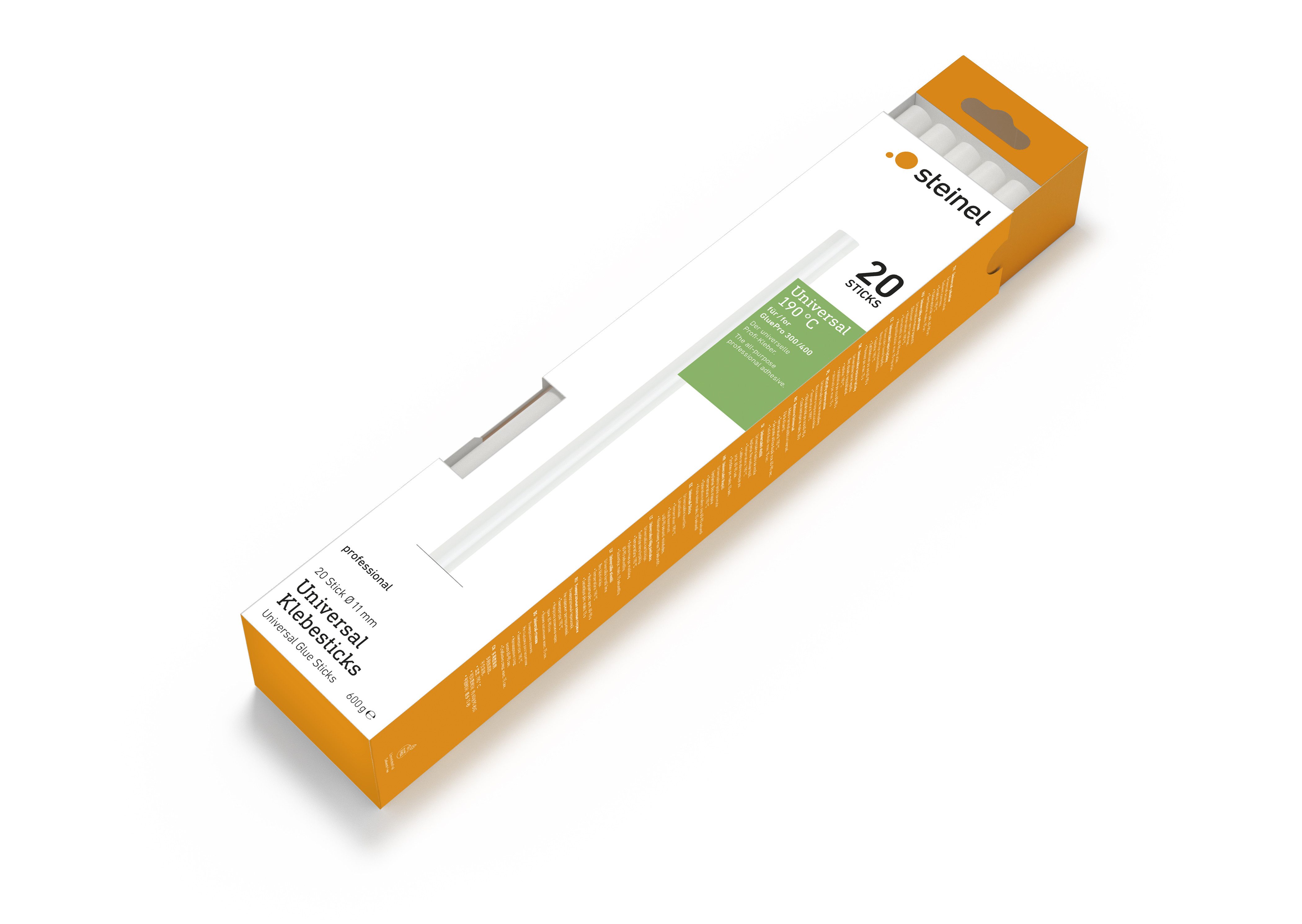 steinel Klebesticks Universal, Ø 11 mm, 20x Heißklebesticks, weiß