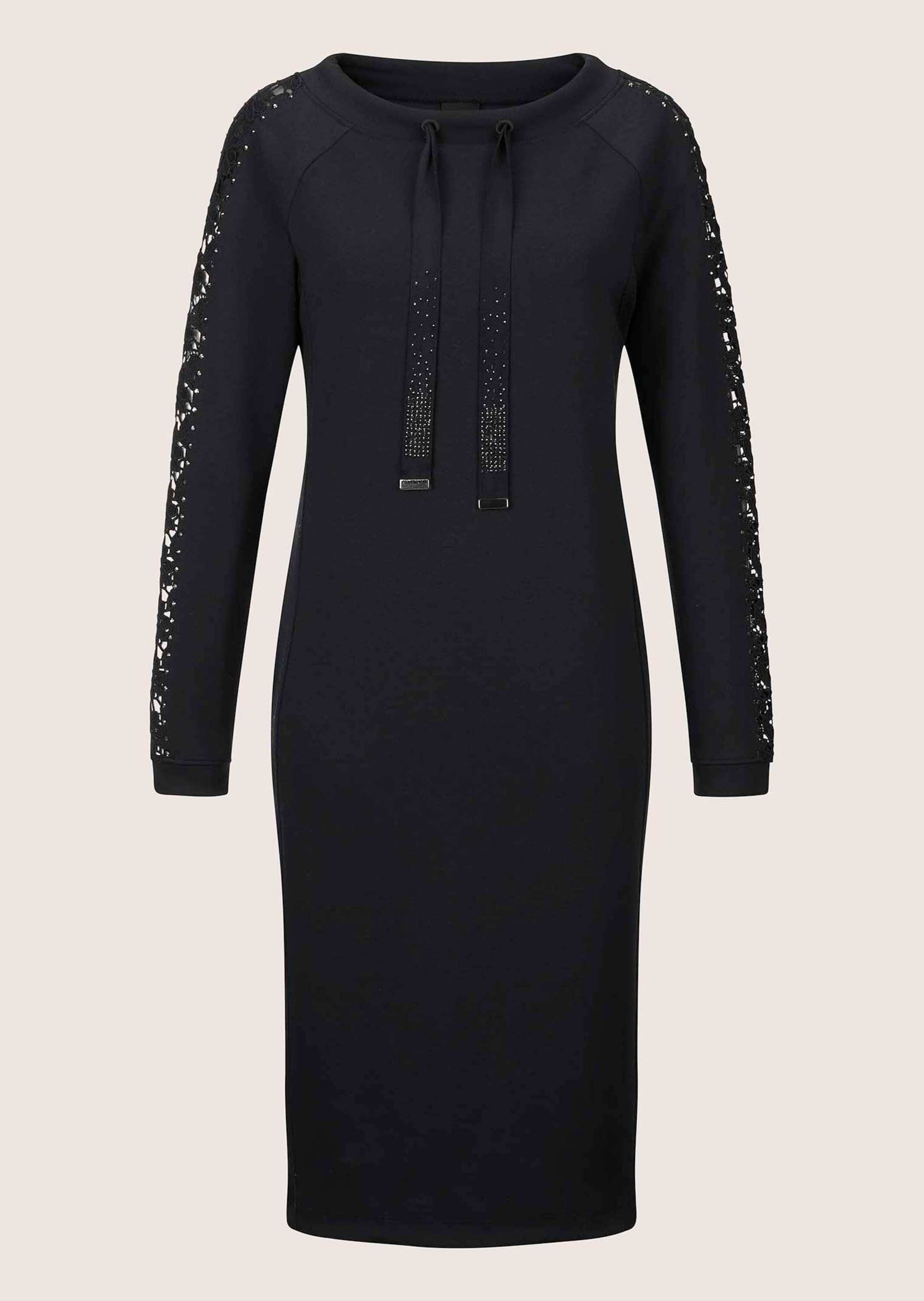 Midikleid Stretch-Kleid mit Spitze und Strass