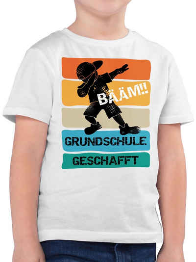 Shirtracer T-Shirt Bääm Grundschule geschafft Grundschule gemeistert Grundschule Ende Abg Einschulung Junge Schulanfang Geschenke