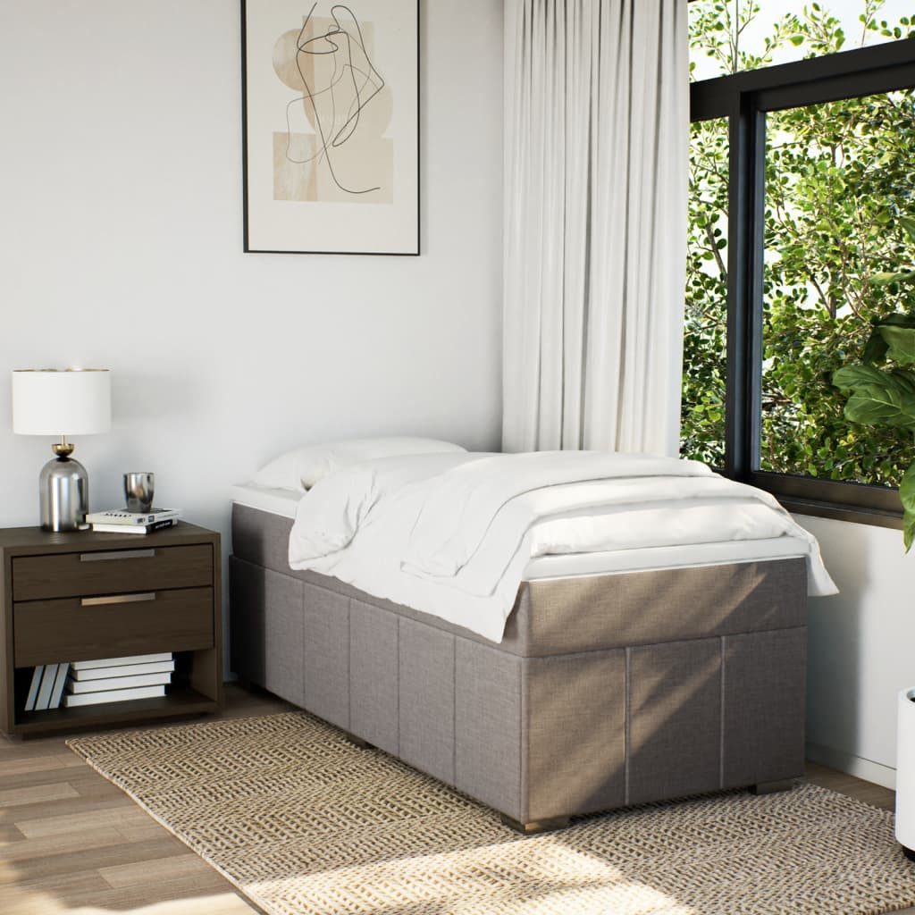 vidaXL Bett Boxspringbett mit Matratze Taupe günstig online kaufen