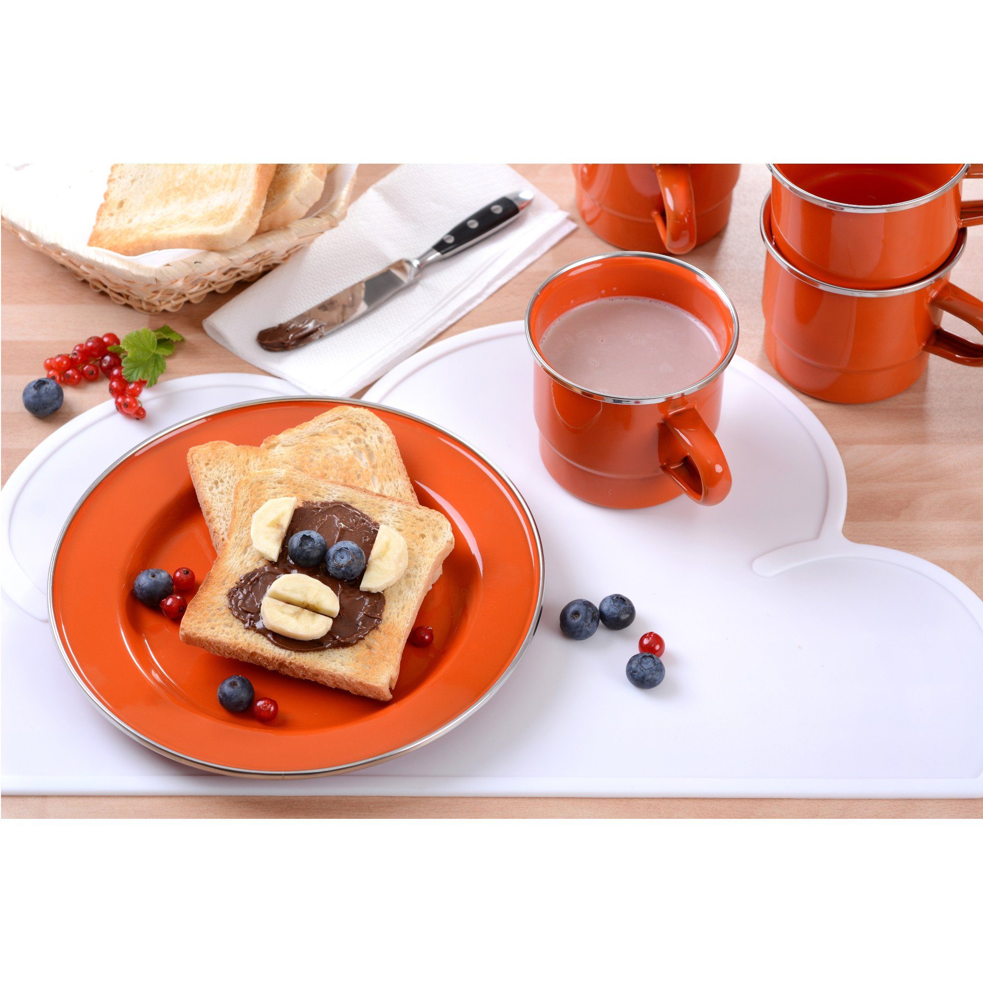 GRÄWE Geschirr-Set GRÄWE Stapelbecher emailliert 8 cm, Stahlblech