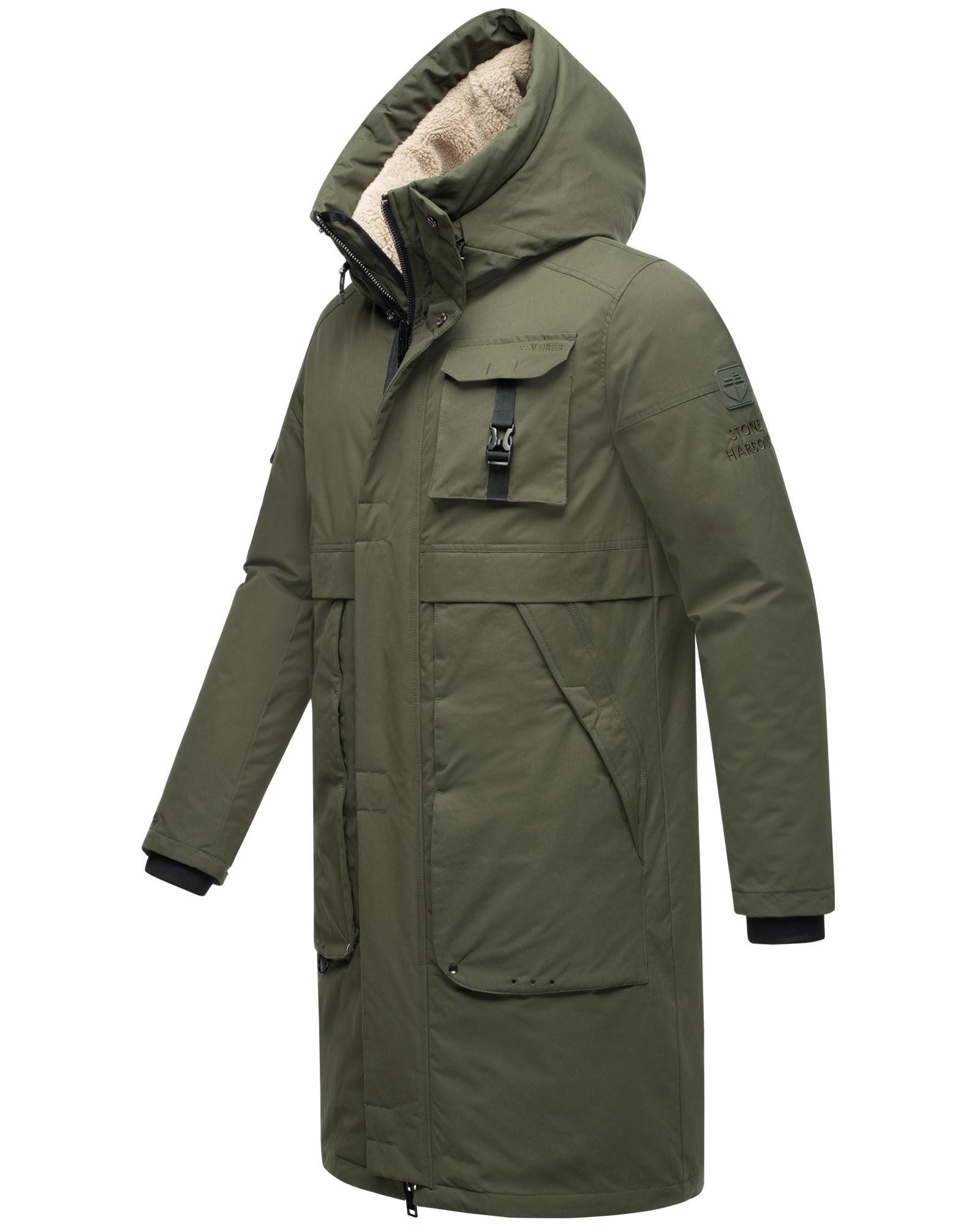 Stone Harbour Wintermantel Cyriaan XX Langer Herren Winterparka mit großen Eingrifftaschen