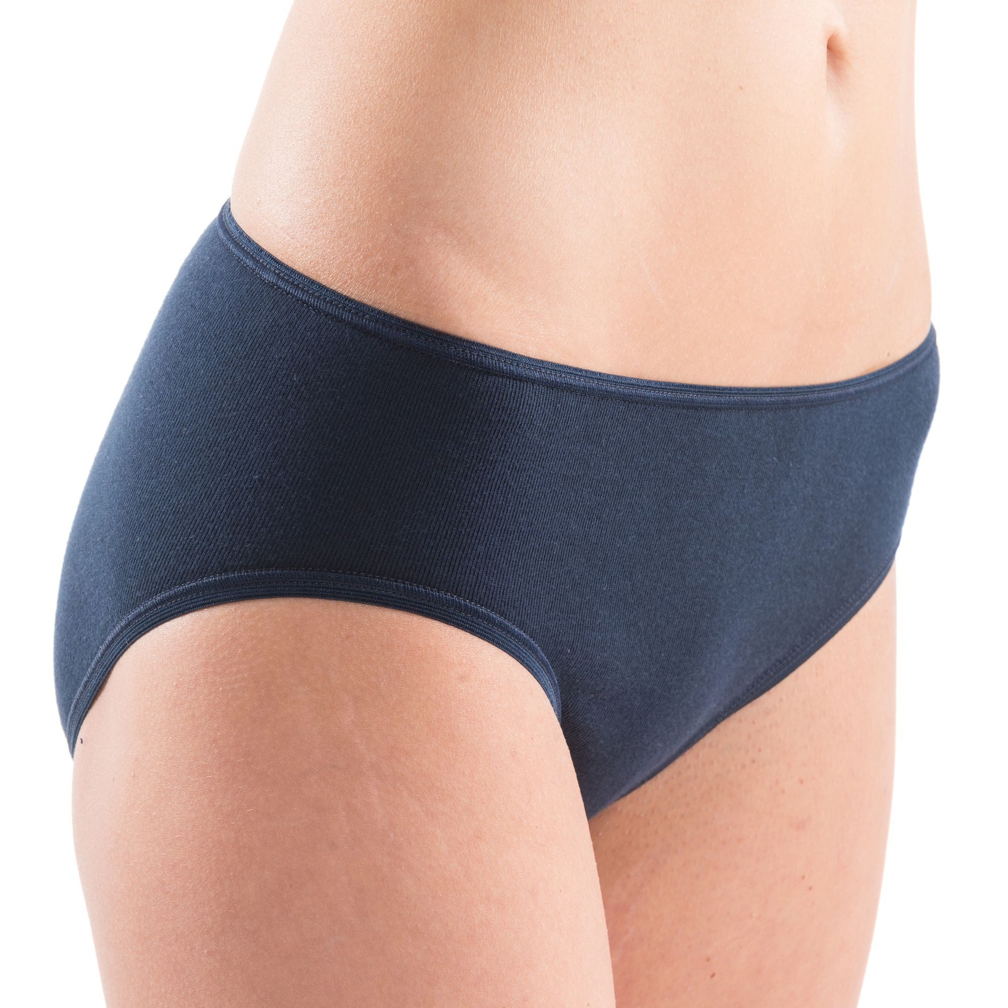 HERMKO Midislip 1031 (Pack, 4er) Bio-Baumwolle Jazz-Pant Form Übergröße weich, elast. Abschluss basic