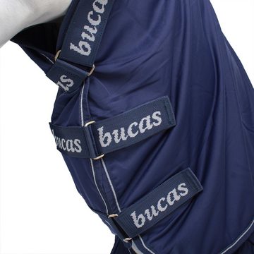 Bucas Pferde-Abschwitzdecke Bucas Power Cooler & Neck - Navy/Silver