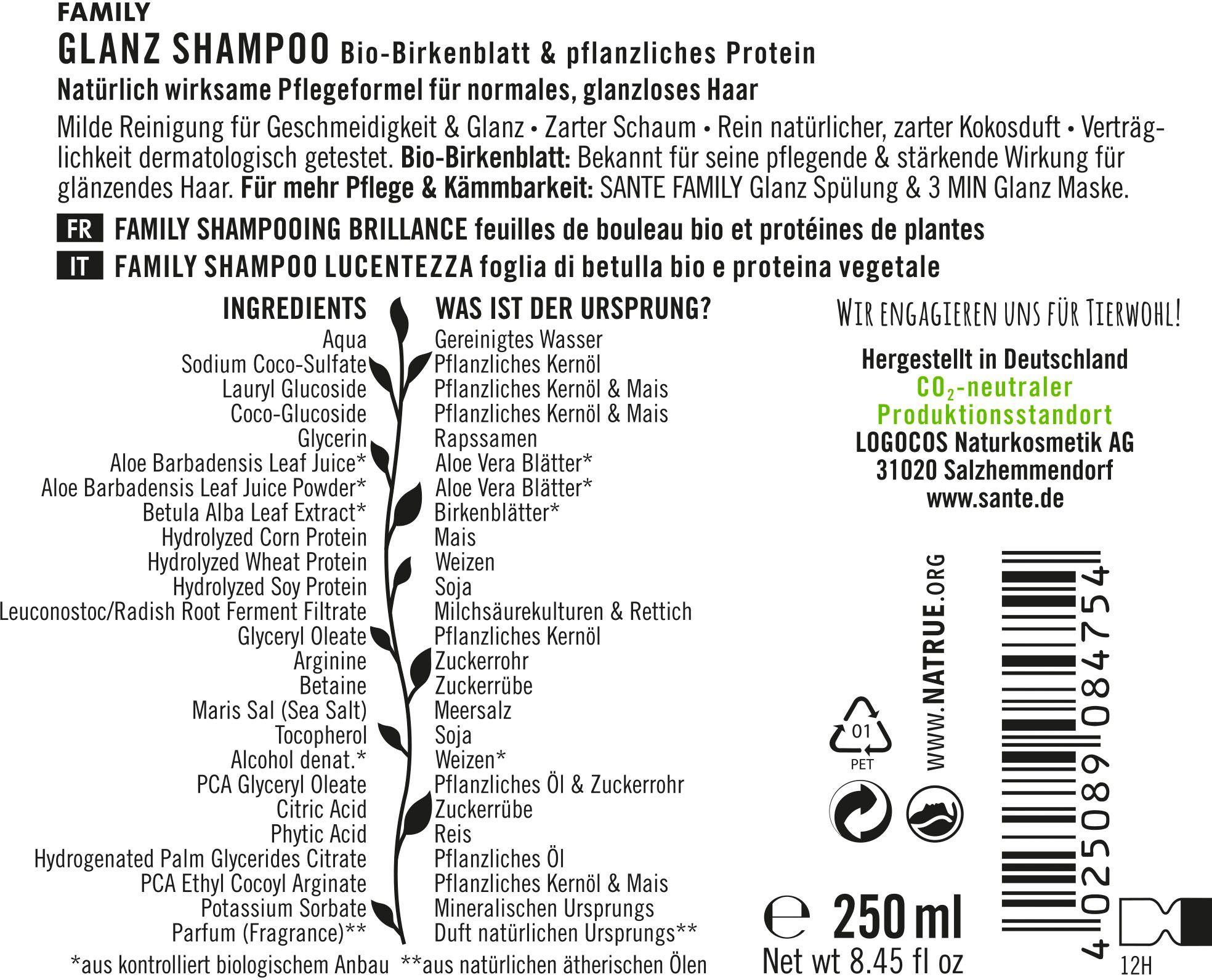 Haarshampoo SANTE Glanz FAMILY Shampoo