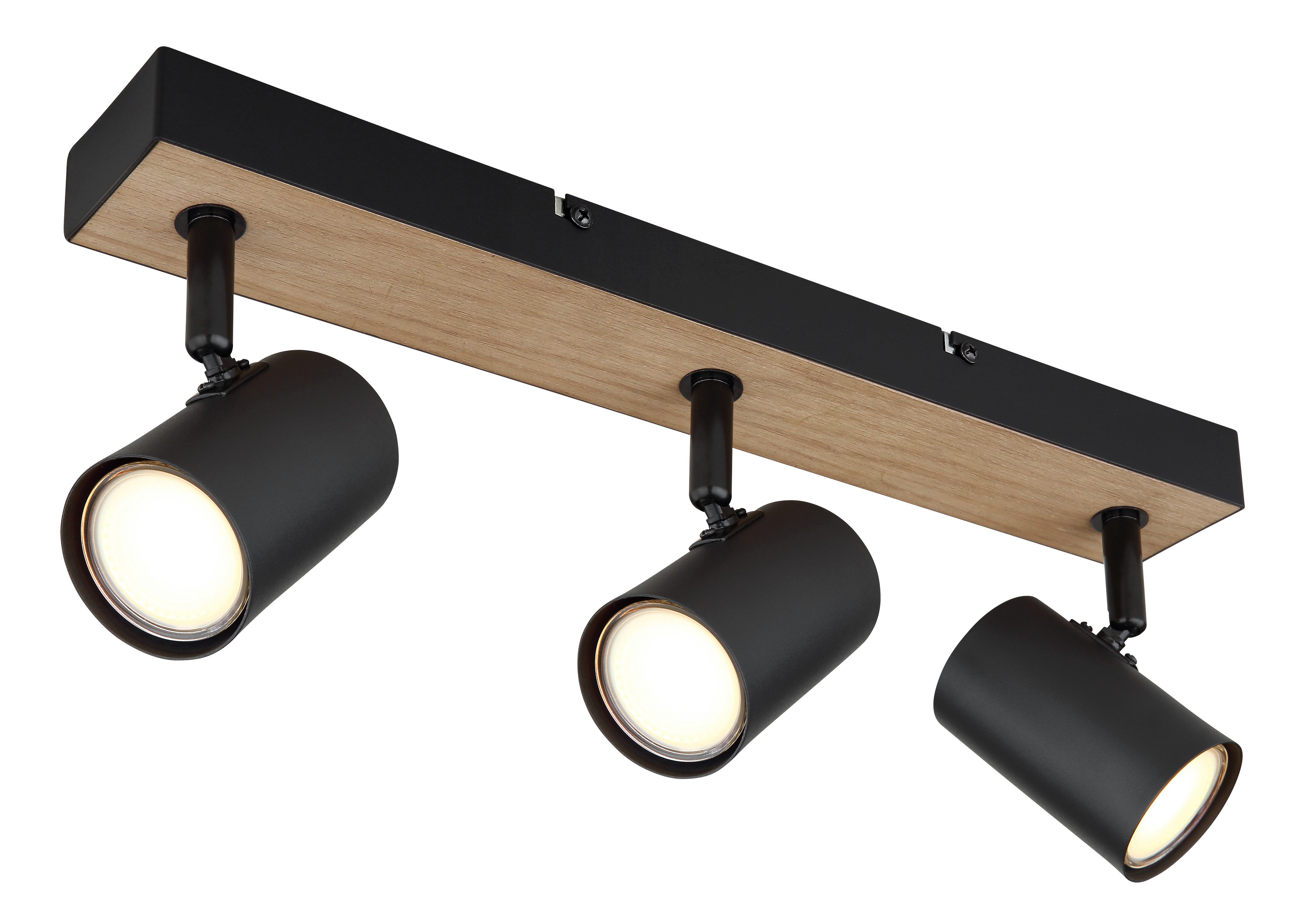 GLOBO LIGHTING Deckenspot ROBBY, ohne Leuchtmittel, Strahler Schwarz/MDF, dreh-/schwenkbar, GU10 35W