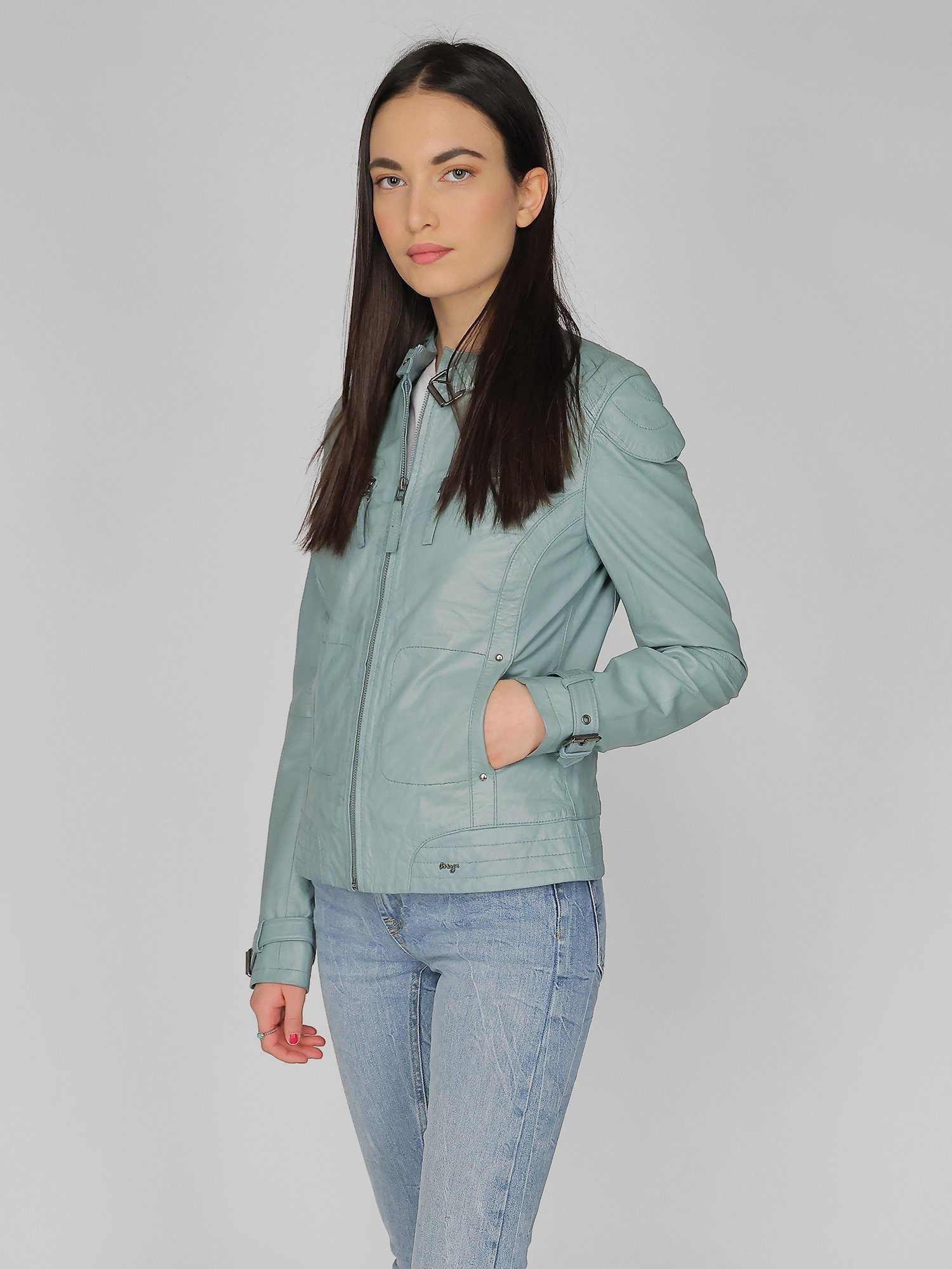 mint 31Ryana Lederjacke Maze