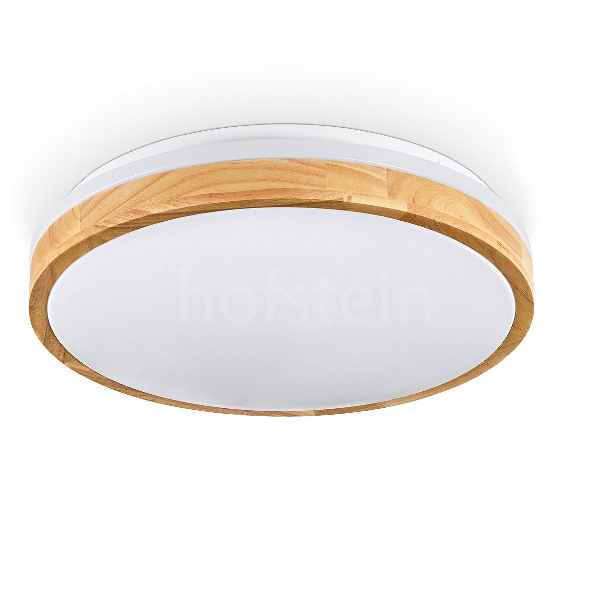 hofstein Deckenleuchte dimmbare Deckenlampe aus Metall/Bambus/Kunststoff in günstig online kaufen