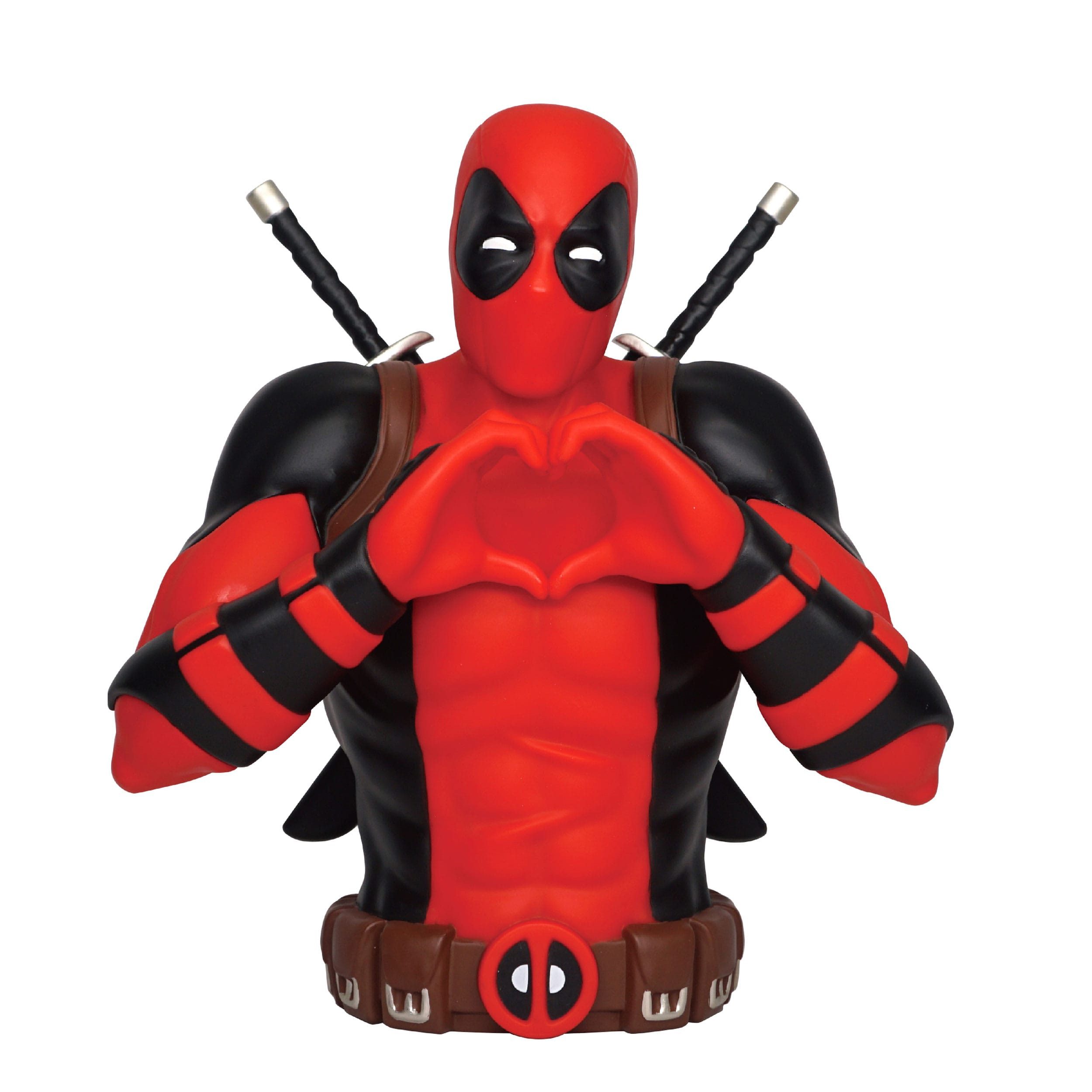 Monogram Int. Spardose Deadpool Classic Spardose Deadpool Bust, (1-tlg), Deadpool passt höchstpersönlich auf das Gekd auf