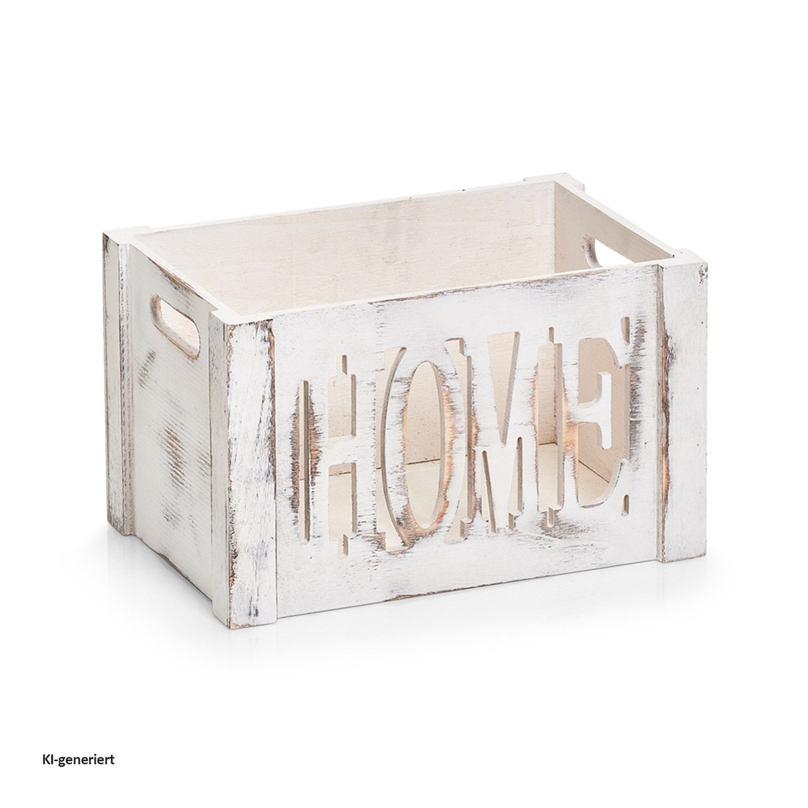 HTI-Living Aufbewahrungsbox Aufbewahrungsbox Home Schabby Look (Stück, 1 St., 1 Aufbewahrungsbox), Holzkiste Shabby chic