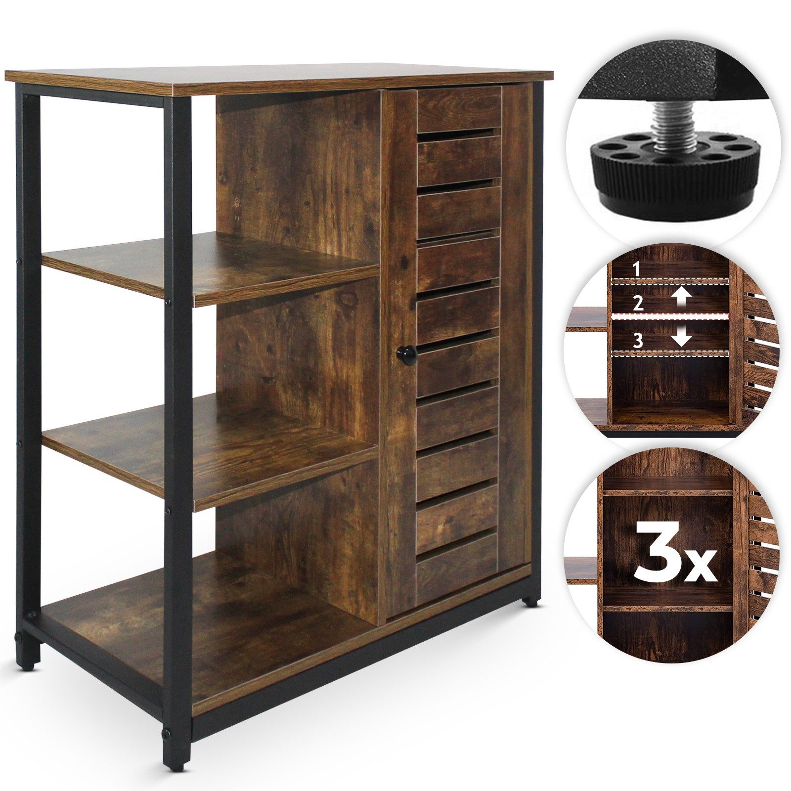 MIADOMODO Sideboard Vintage Sideboard - Industrie-Design, günstig online kaufen