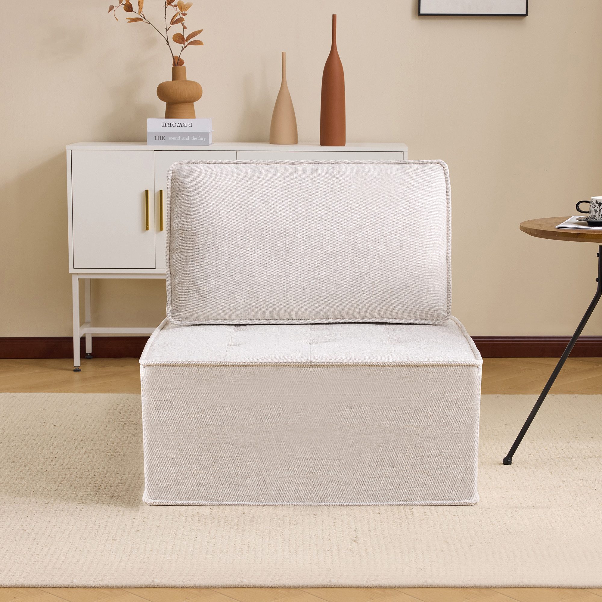 OKWISH Loungesofa Modulares Einzelsofa, mit Leinenstoff & modularem Design – Für Schlafzimmer & Studentenwohnungen, kompakt & beweglich 1 Teile, mit Relaxfunktion