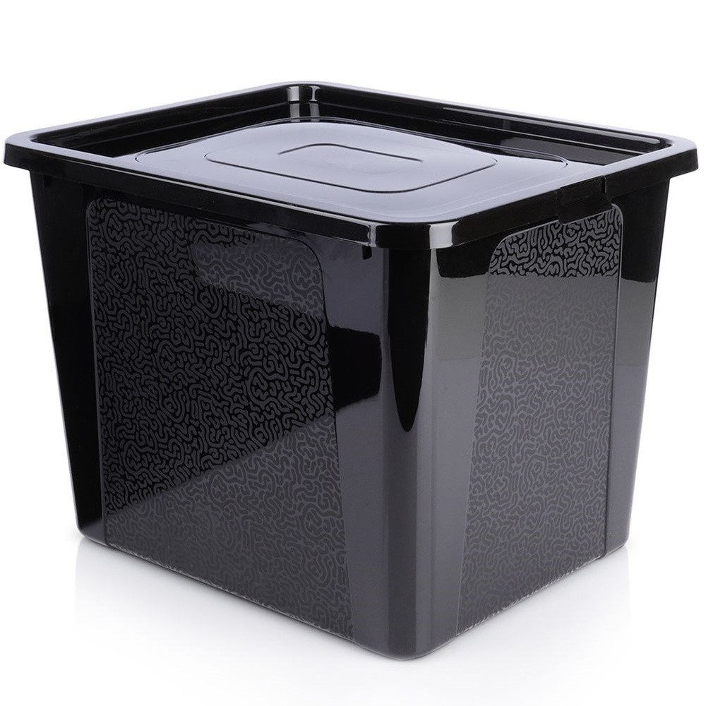 Vilde Aufbewahrungsbox mit Deckel 30L und organischem Muster, langlebig, leicht, stapelbar, gemustert