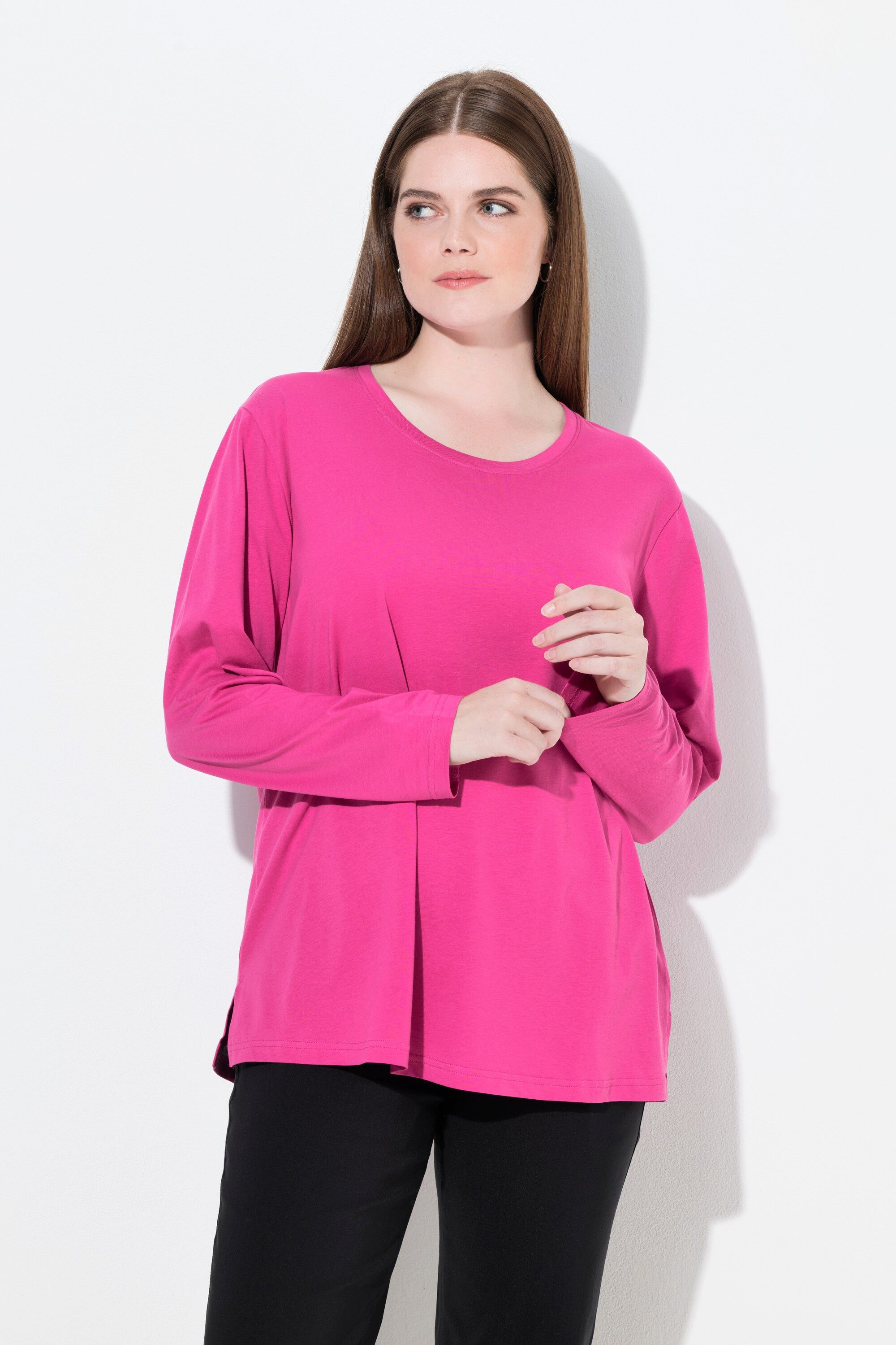 T-Shirt Shirt Relaxed Rundhalsausschnitt Langarm