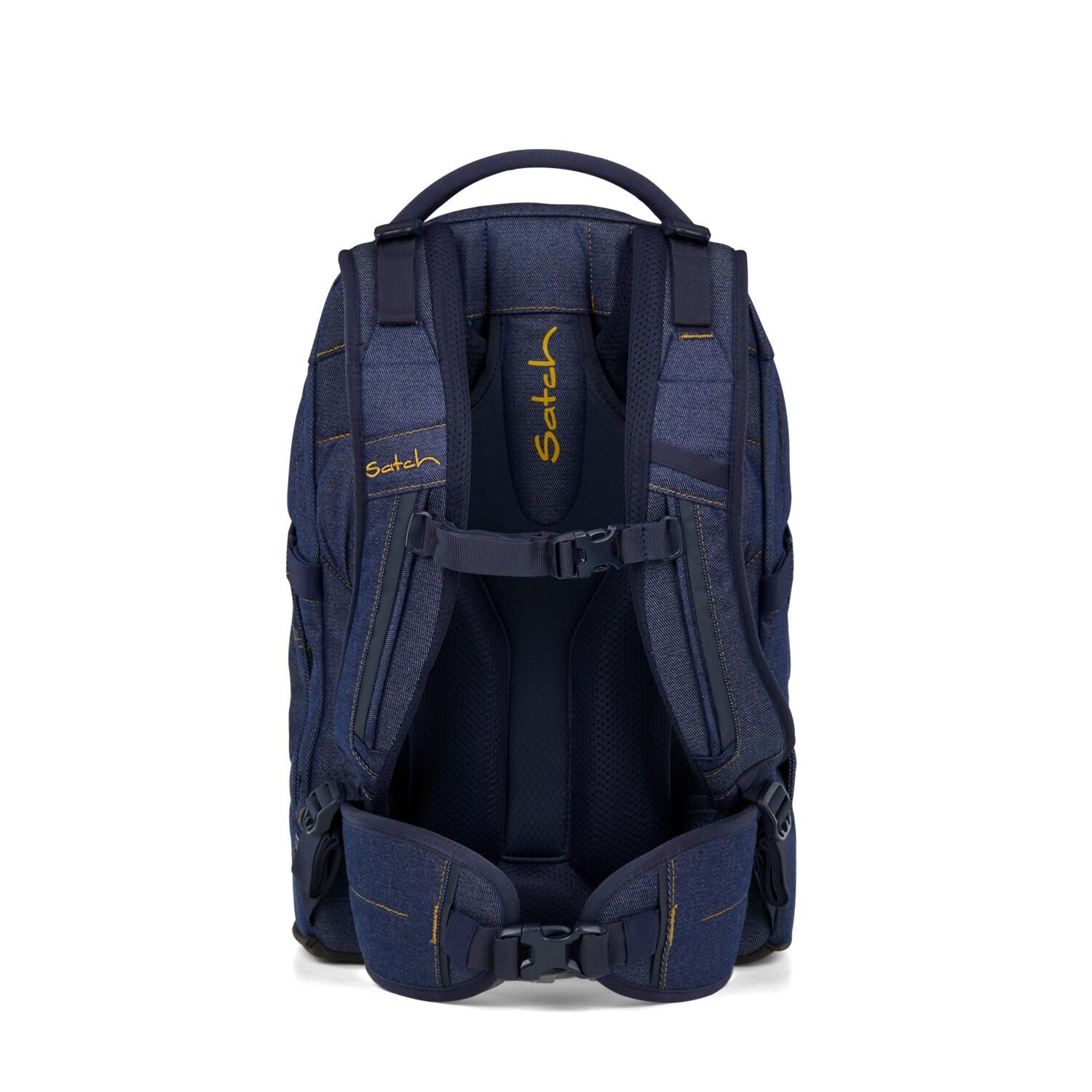 Satch Schulranzen Schulrucksack-Set PACK Denim Blue 3-teilig, Kollektion 2025 (3-teilig), ergonomisch, Your-Size-System: auf Körpergröße anpassbar – Bild 5 von 5