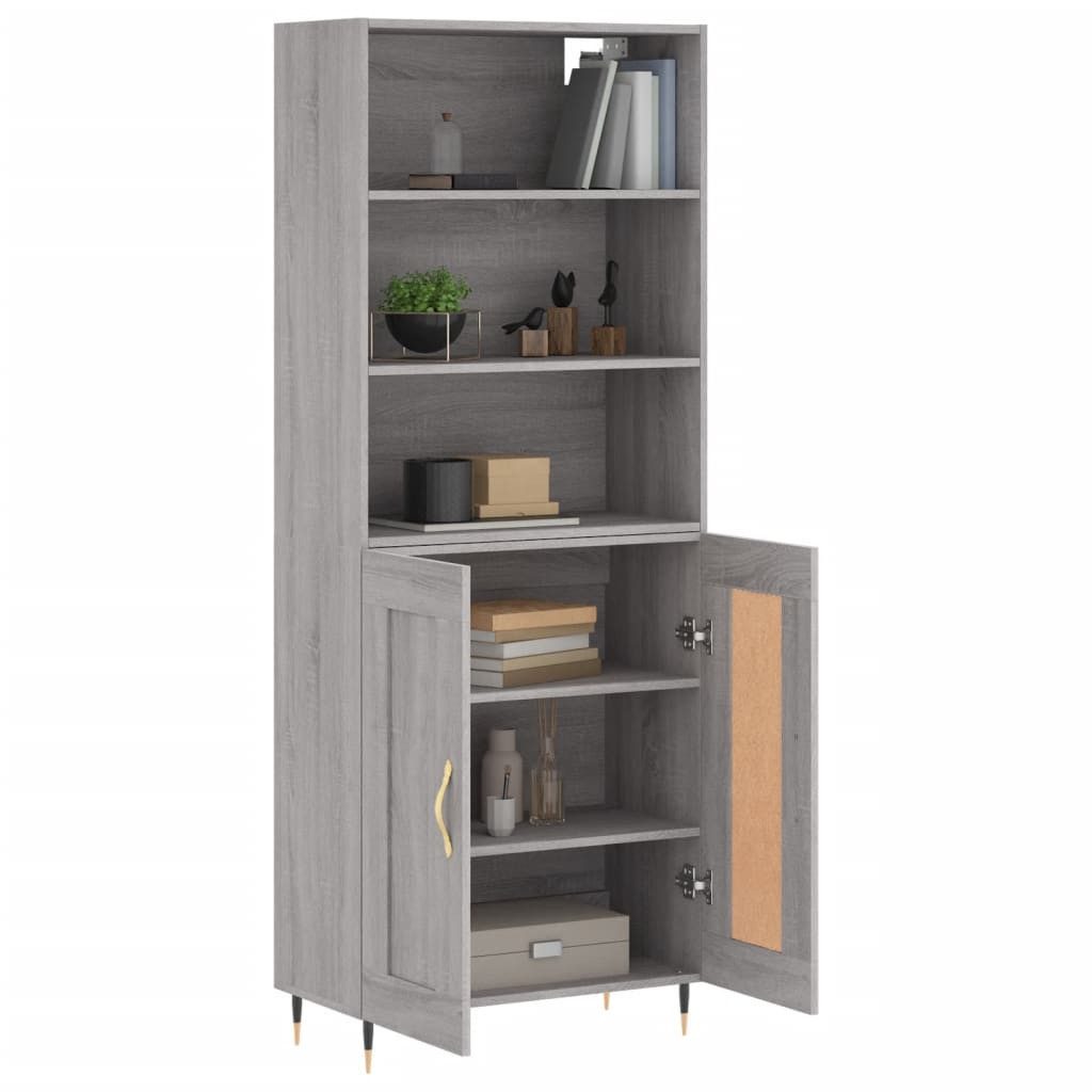vidaXL Highboard Highboard Grau Sonoma 69,5x34x180 günstig online kaufen
