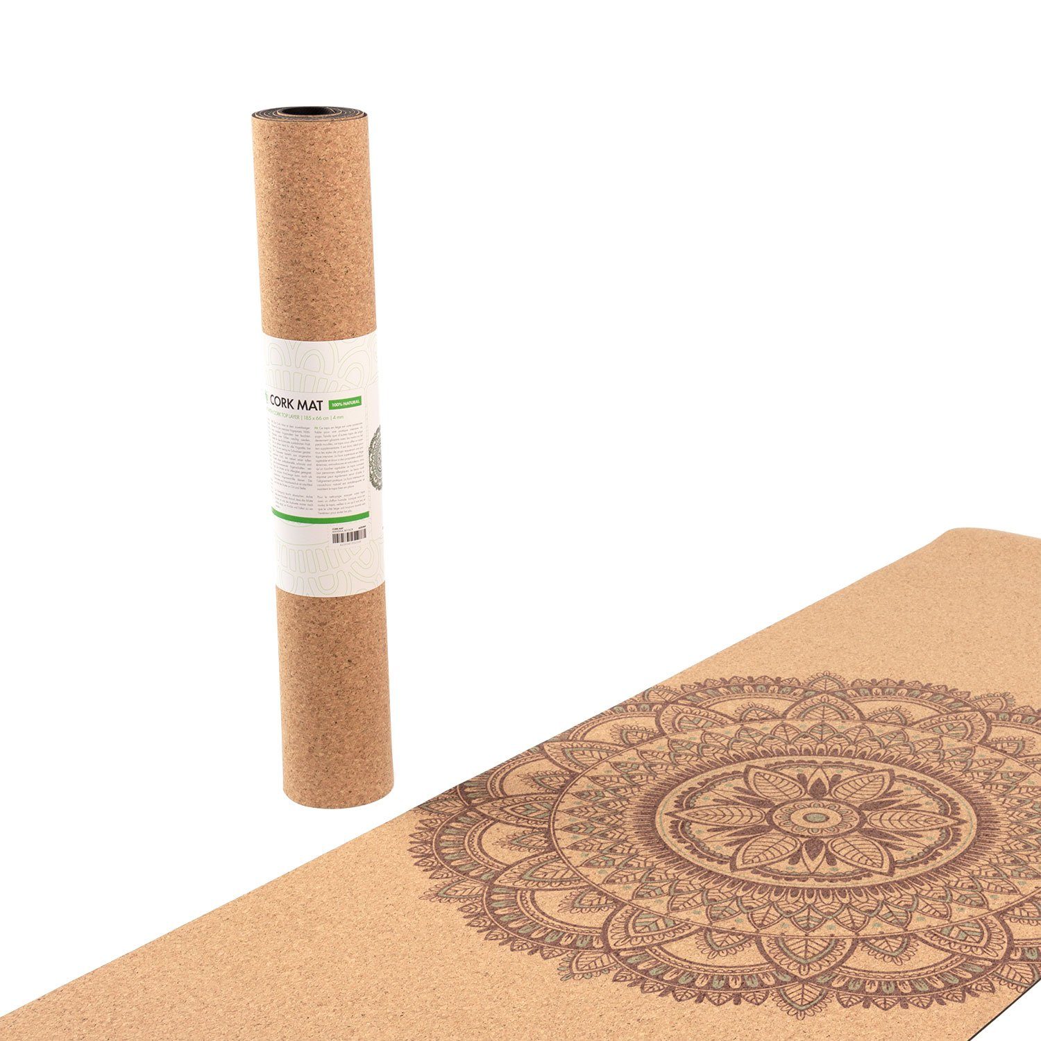 bodhi Yogamatte Yogamatte Kork, MANDALA zweifarbig