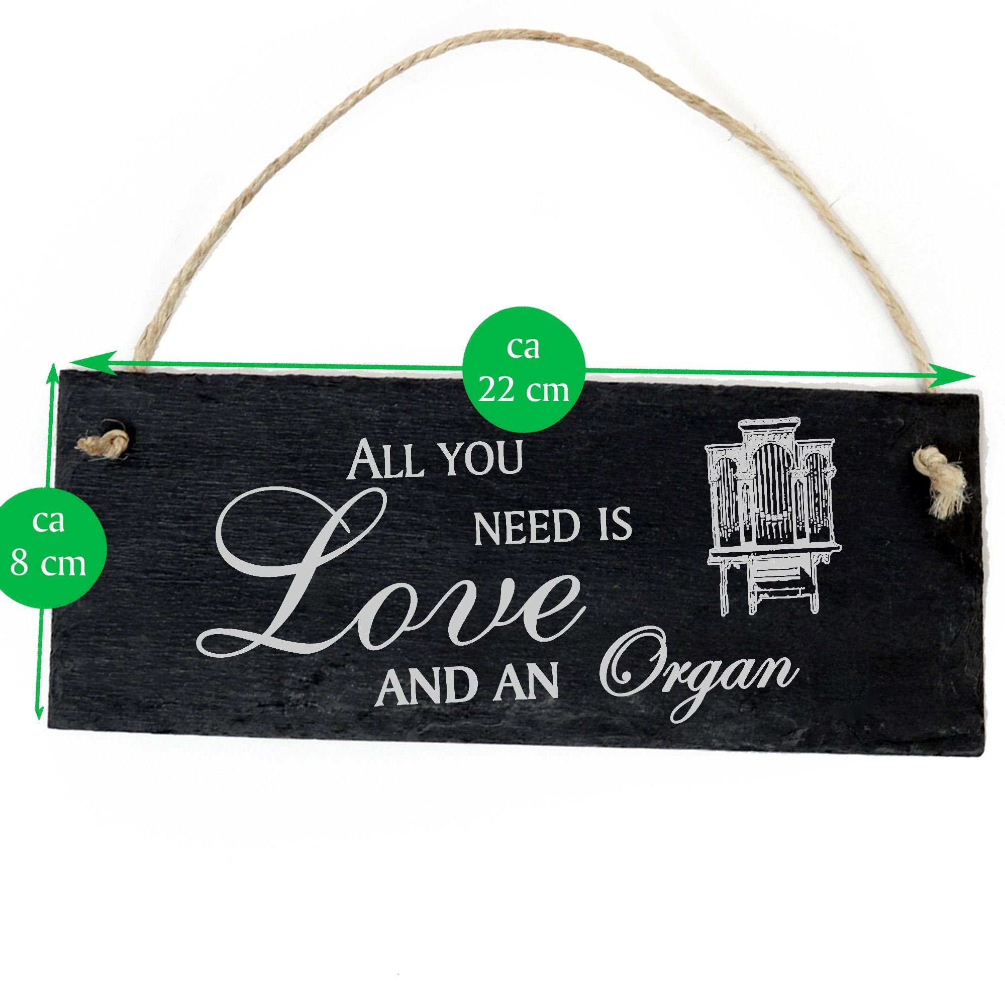 an Orgel 22x8cm Hängedekoration Organ need Dekolando is and Love you All