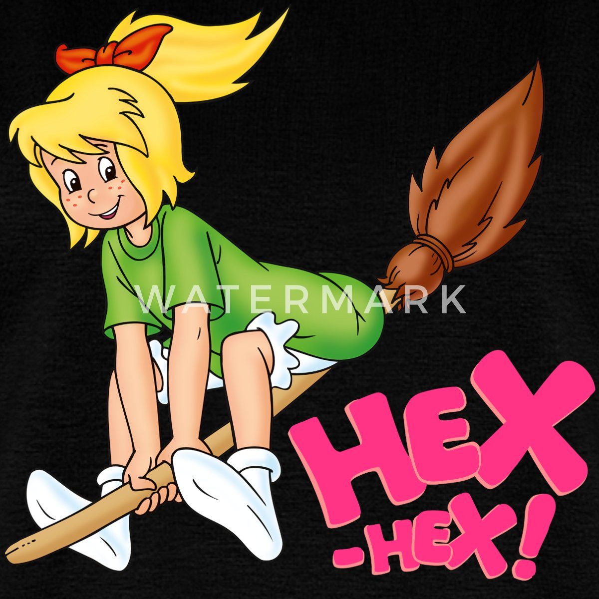 Spreadshirt T-Shirt Bibi Blocksberg Fliegt Davon Frauen Premium T-Shirt (1-tlg)