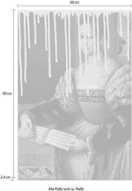 queence Acrylglasbild Frau mit Buch