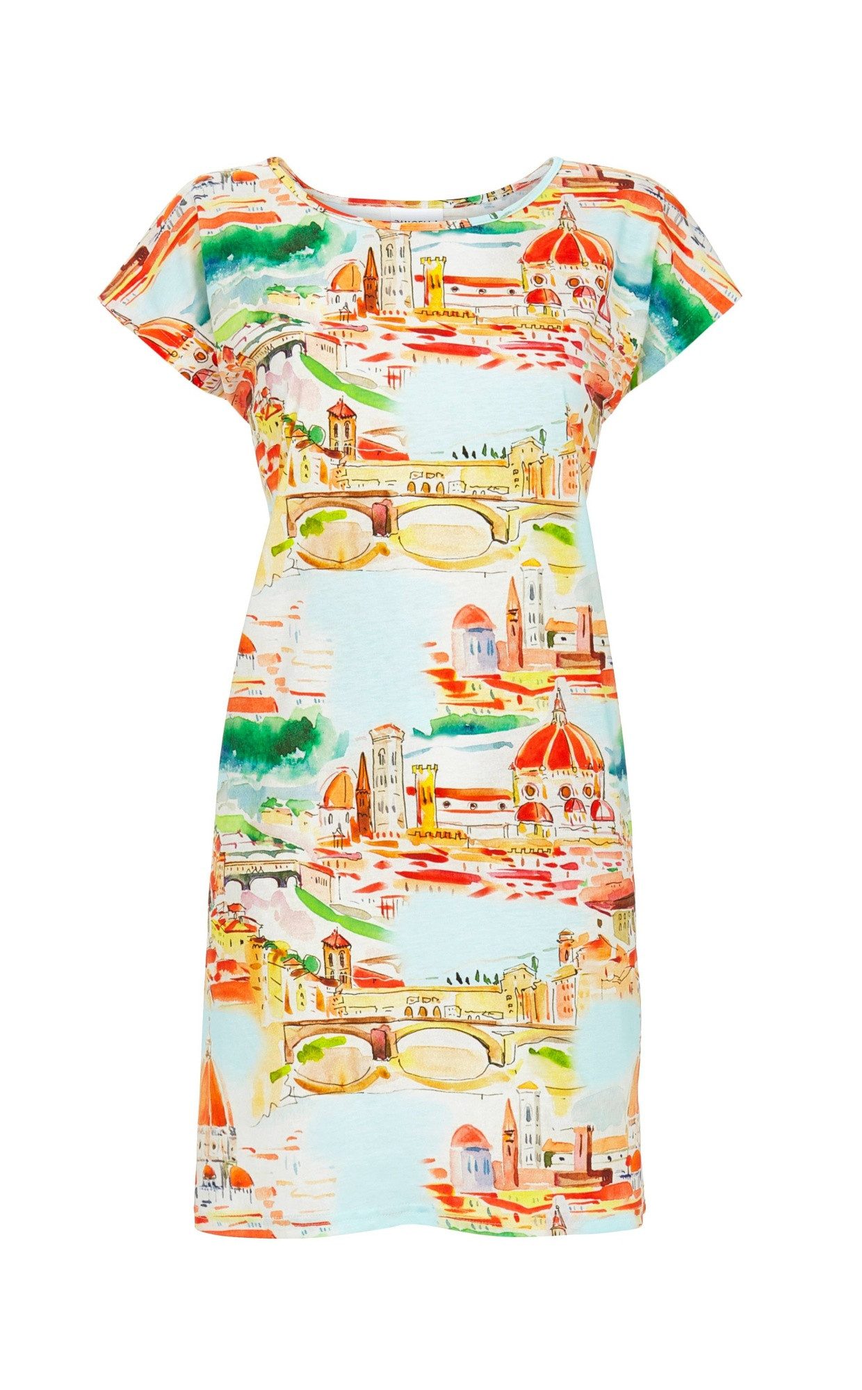 Ringella Nachthemd - Bigshirt mit Alloverprint "Florenz" 50% Baumwolle 50% Modal