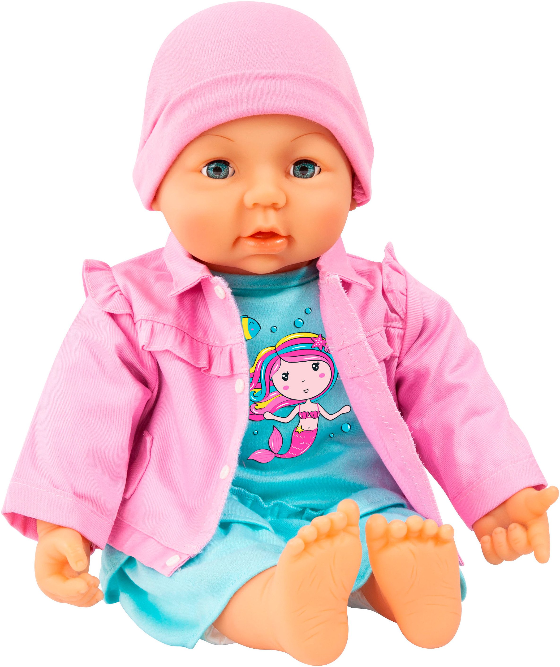 Bayer Puppenkleidung Kleid/Jacke blau 46 cm (Set, 3-tlg) günstig online kaufen