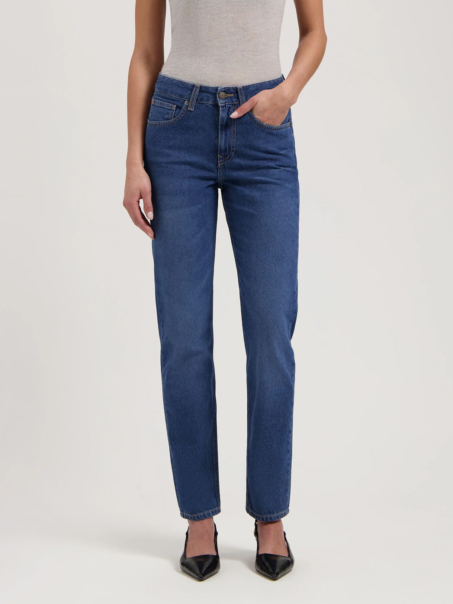 MUD Jeans Straight-Jeans Go Mid Straight