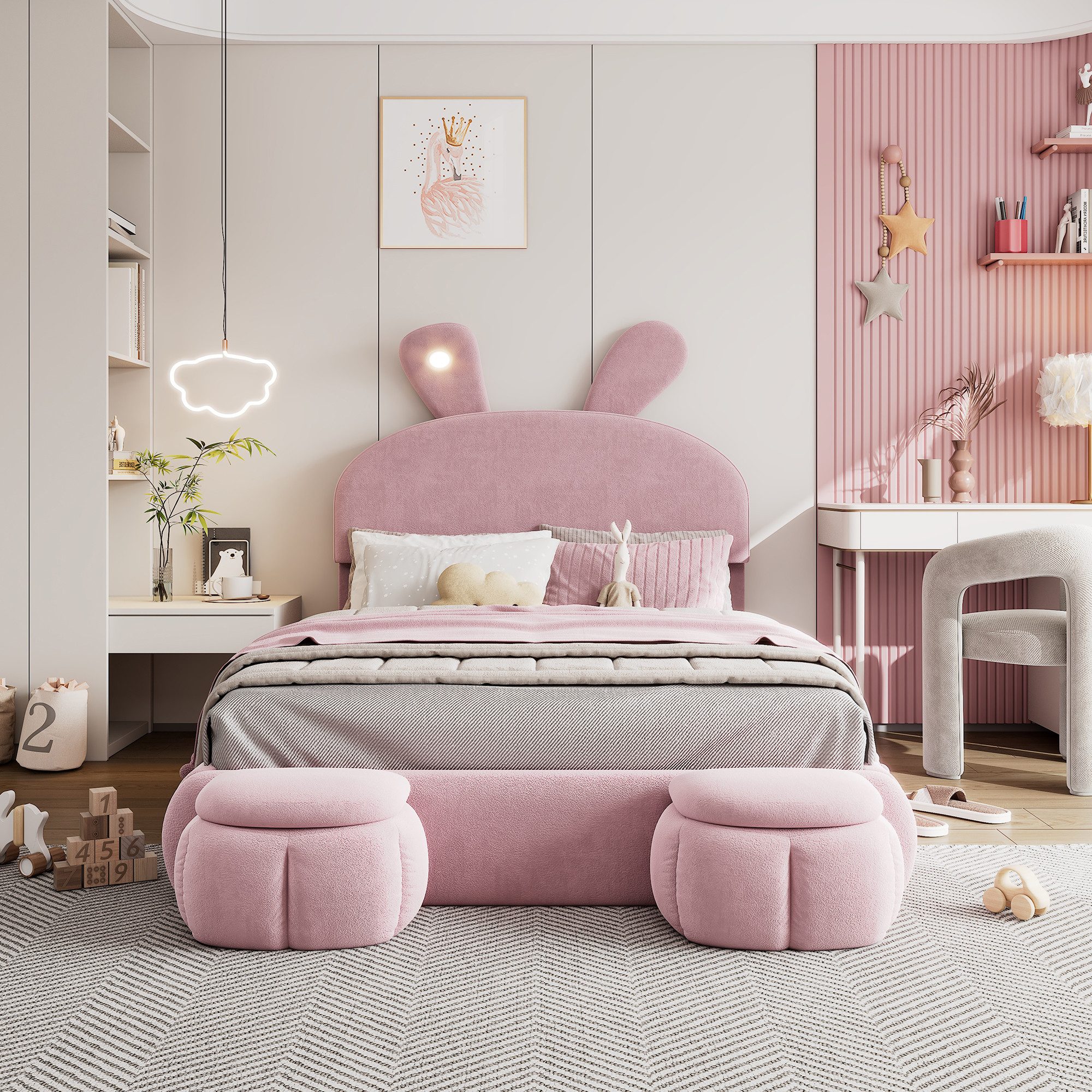 TavilaEcon Boxspringbett Polsterbett mit einstellbarer Helligkeit günstig online kaufen