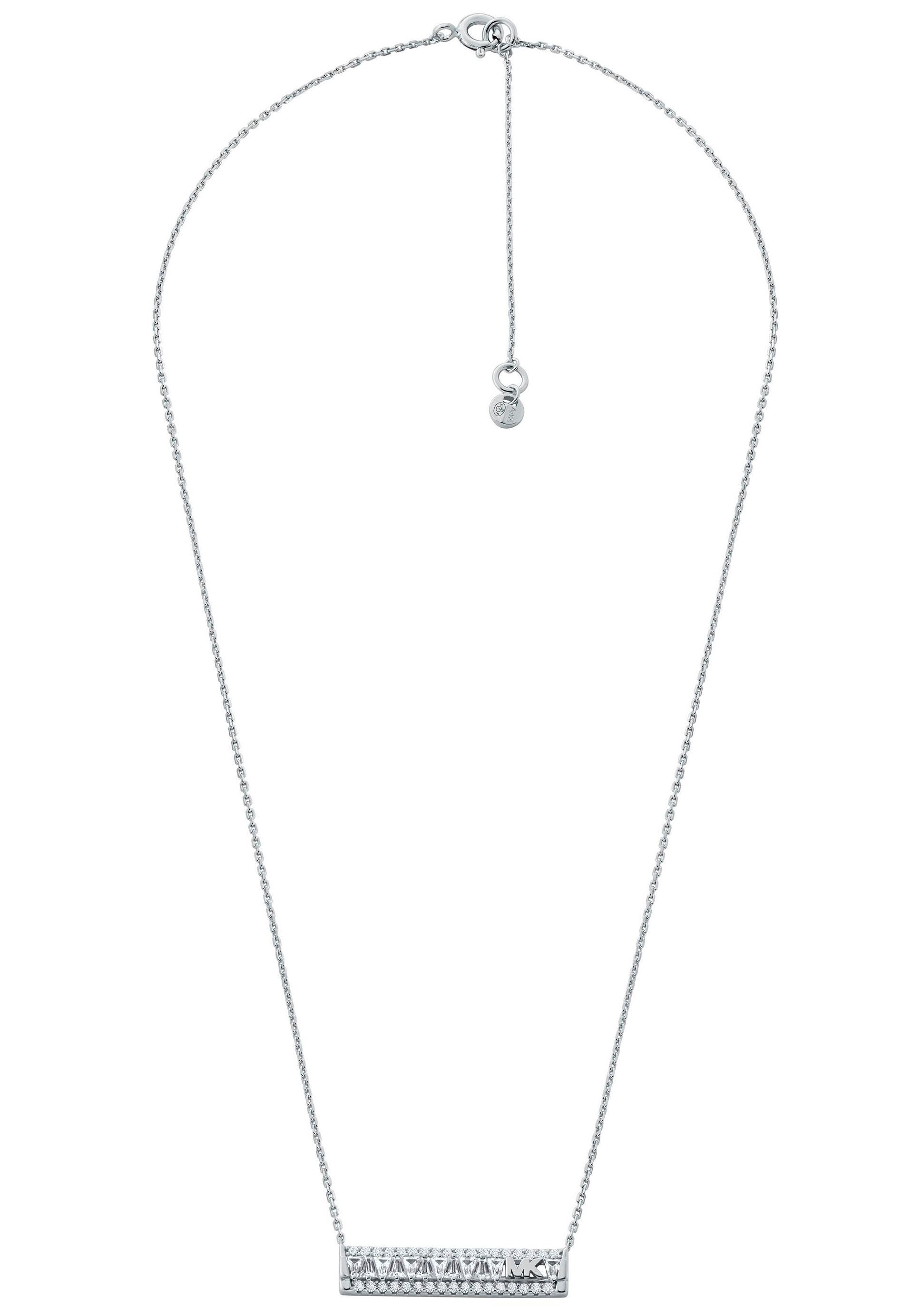 MICHAEL KORS Ohrring und Ketten Set Mulitpack Schmuck Silber 925 PREMIUM TAPERED BAGUETTE BAR (Set, 3-tlg), mit Zirkonia (synth)