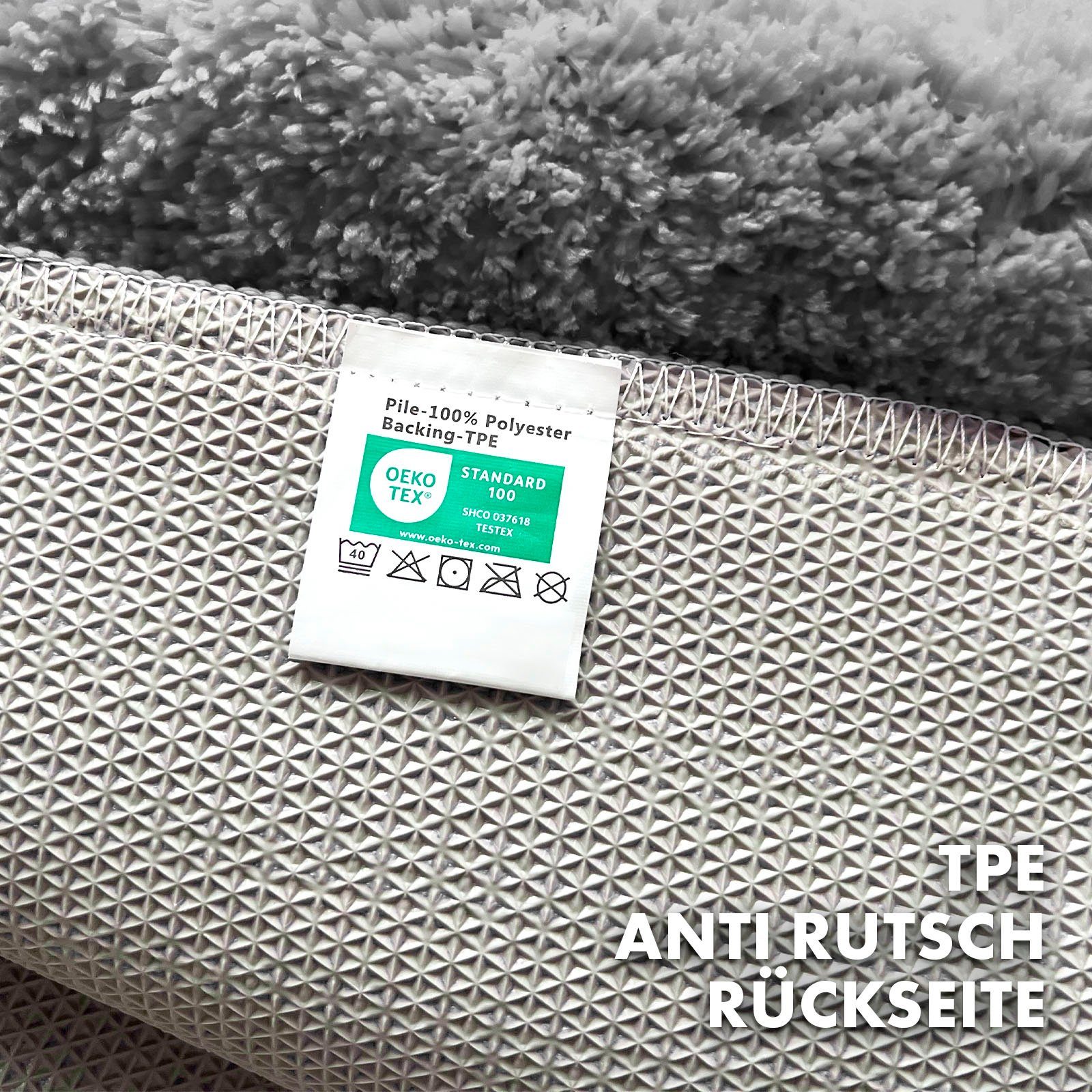 Kubus Badematte Atlas, Rutschhemmende Rückseite, Reckteckig, Polyester, In verschiedenen Größen & Farben