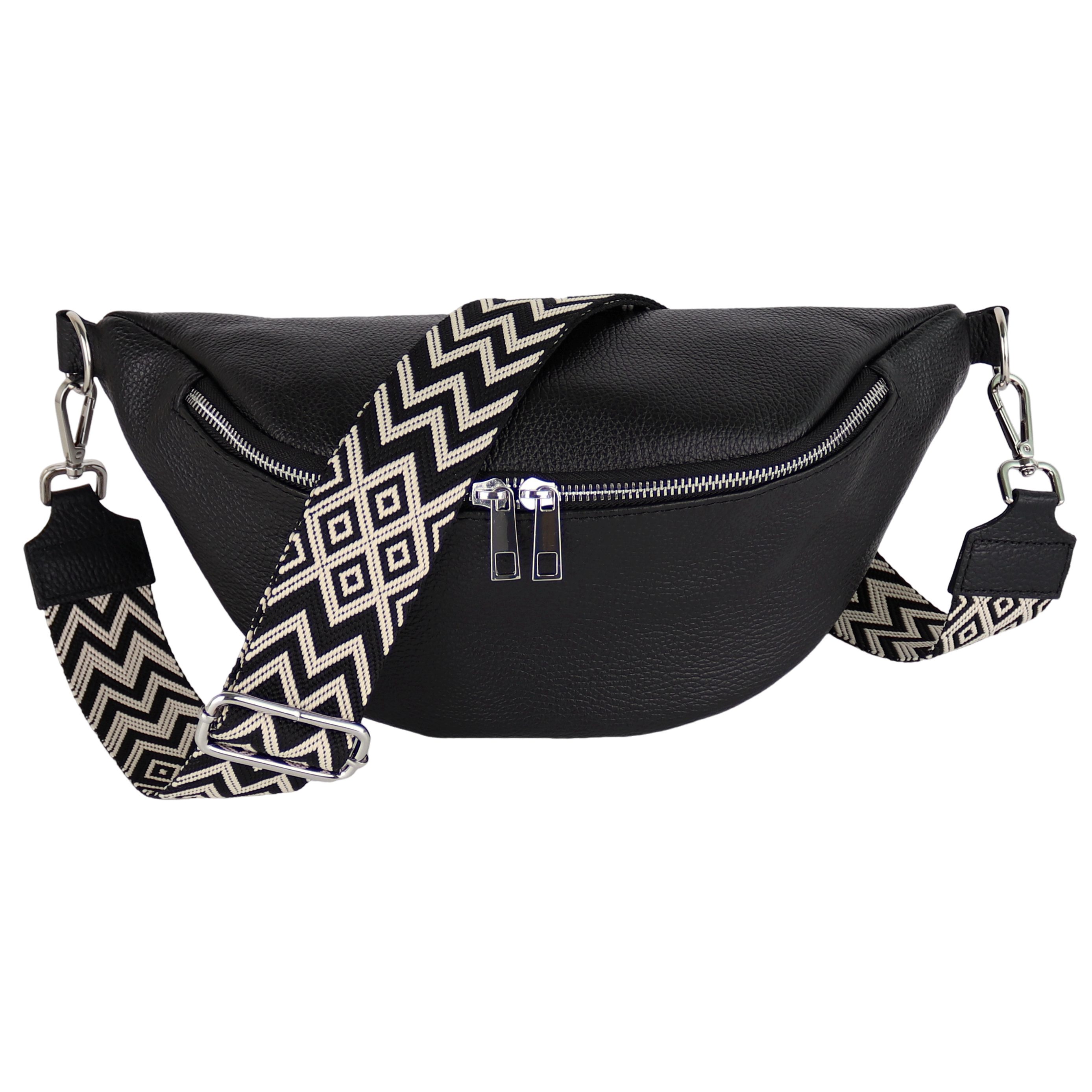 Bauchtasche Damen, Wildleder, Made in Italy, Umhängetasche; Brusttasche